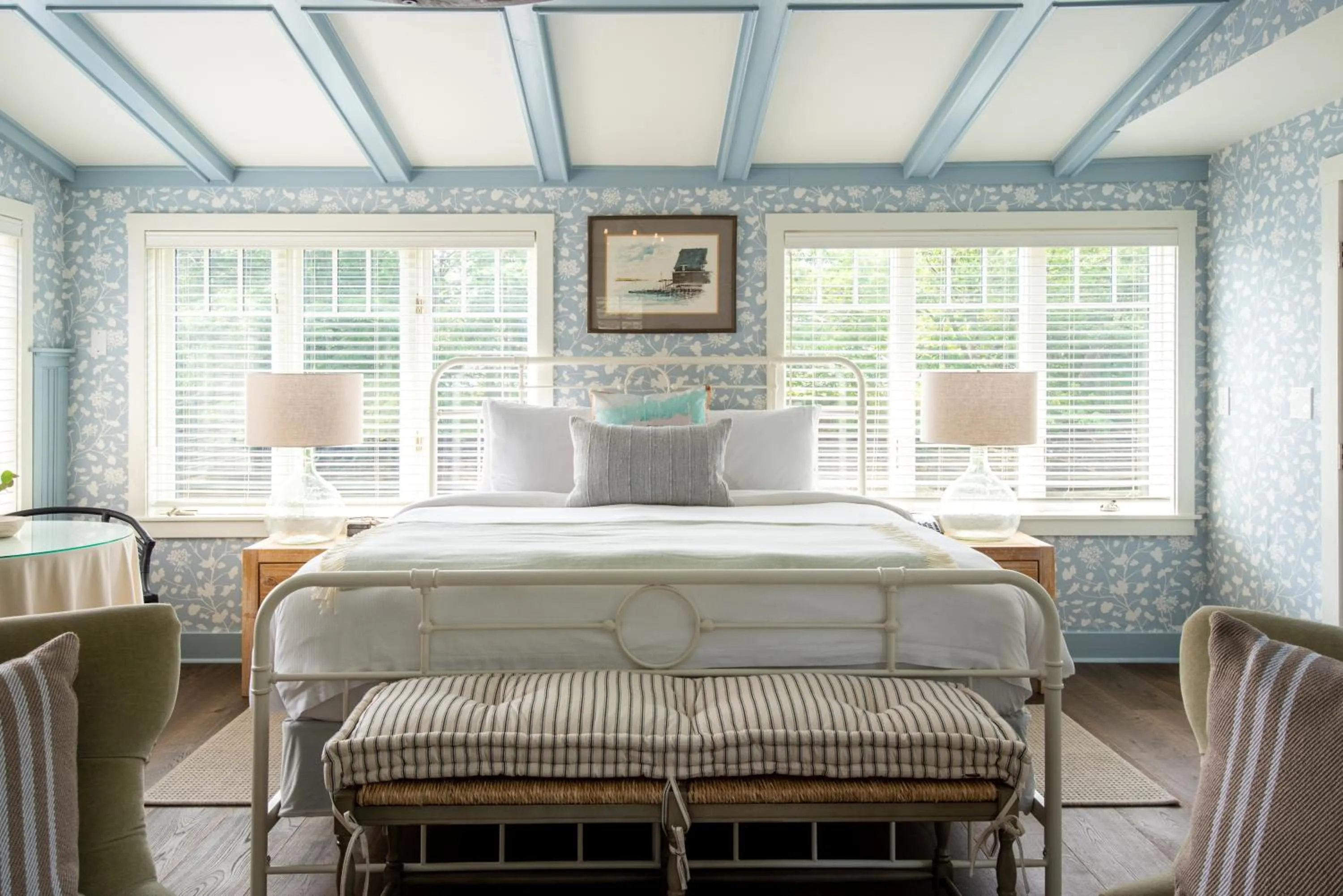 Bed in The White Barn Inn & Spa, Auberge Collection