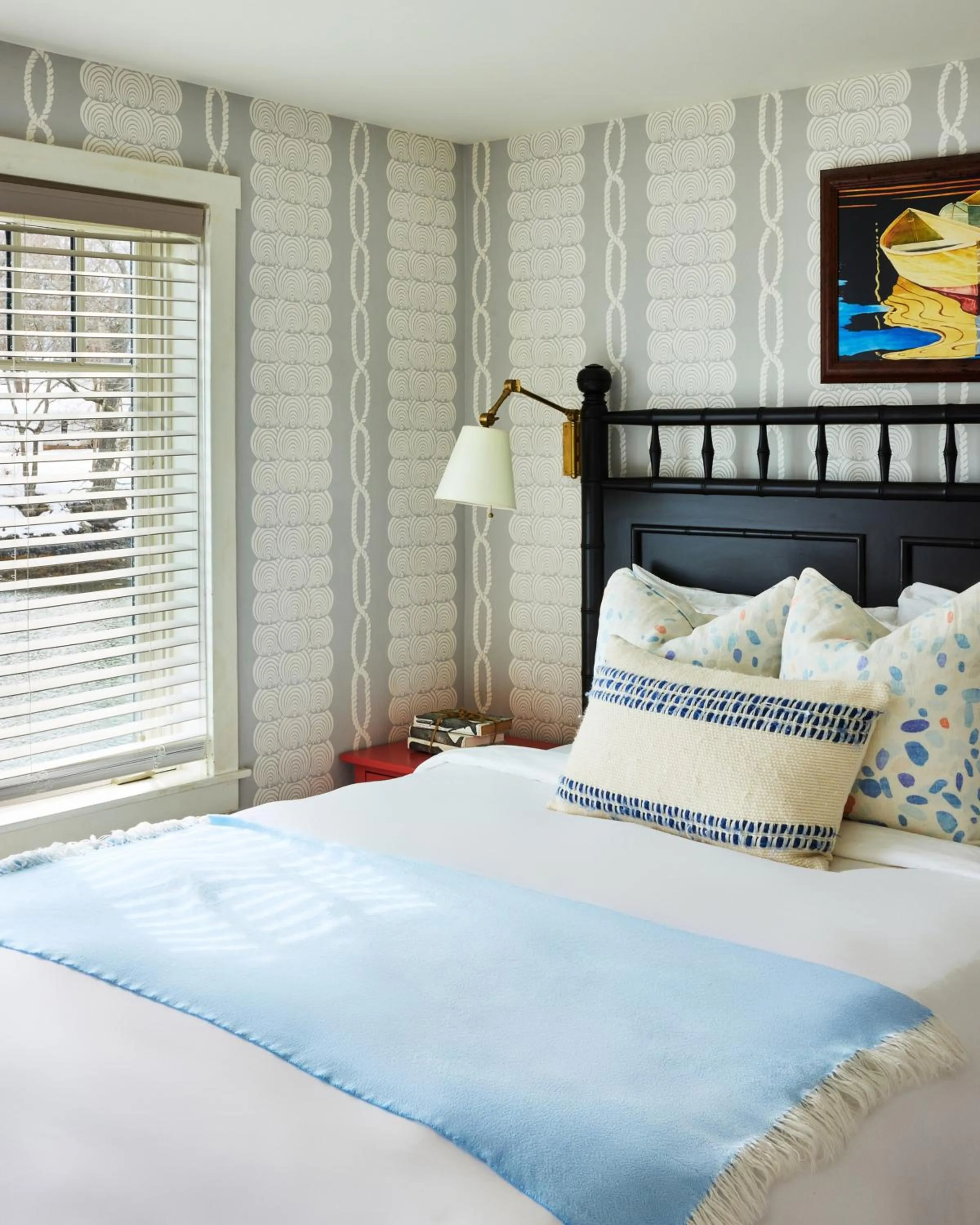 Bed in The White Barn Inn & Spa, Auberge Collection