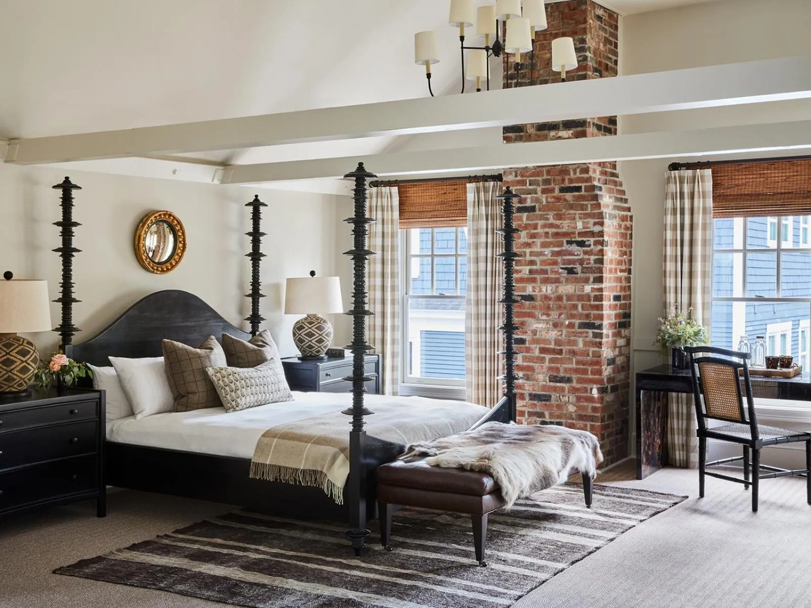 Bed in The White Barn Inn & Spa, Auberge Collection