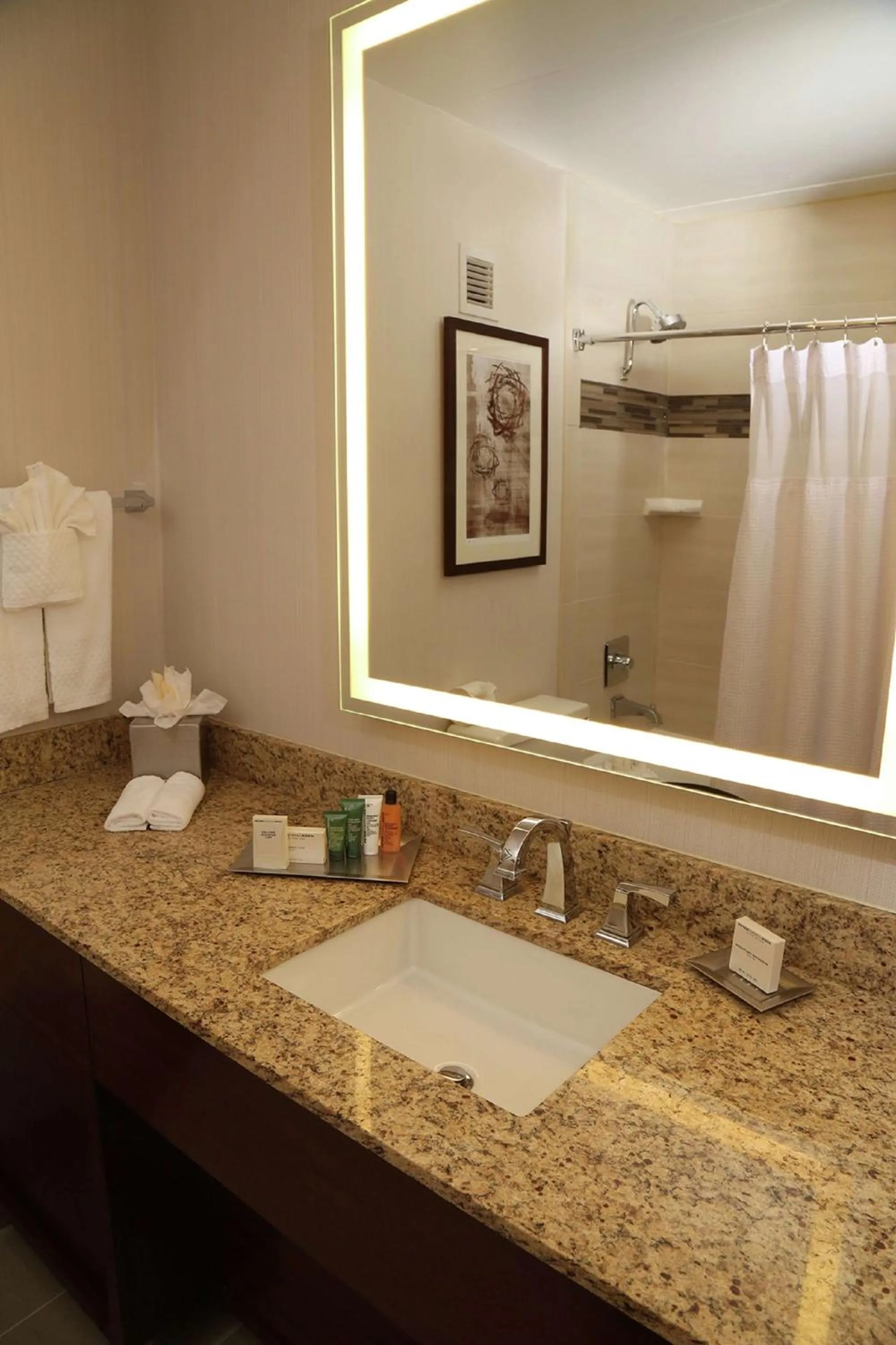 Bathroom in Hilton Kansas City Airport