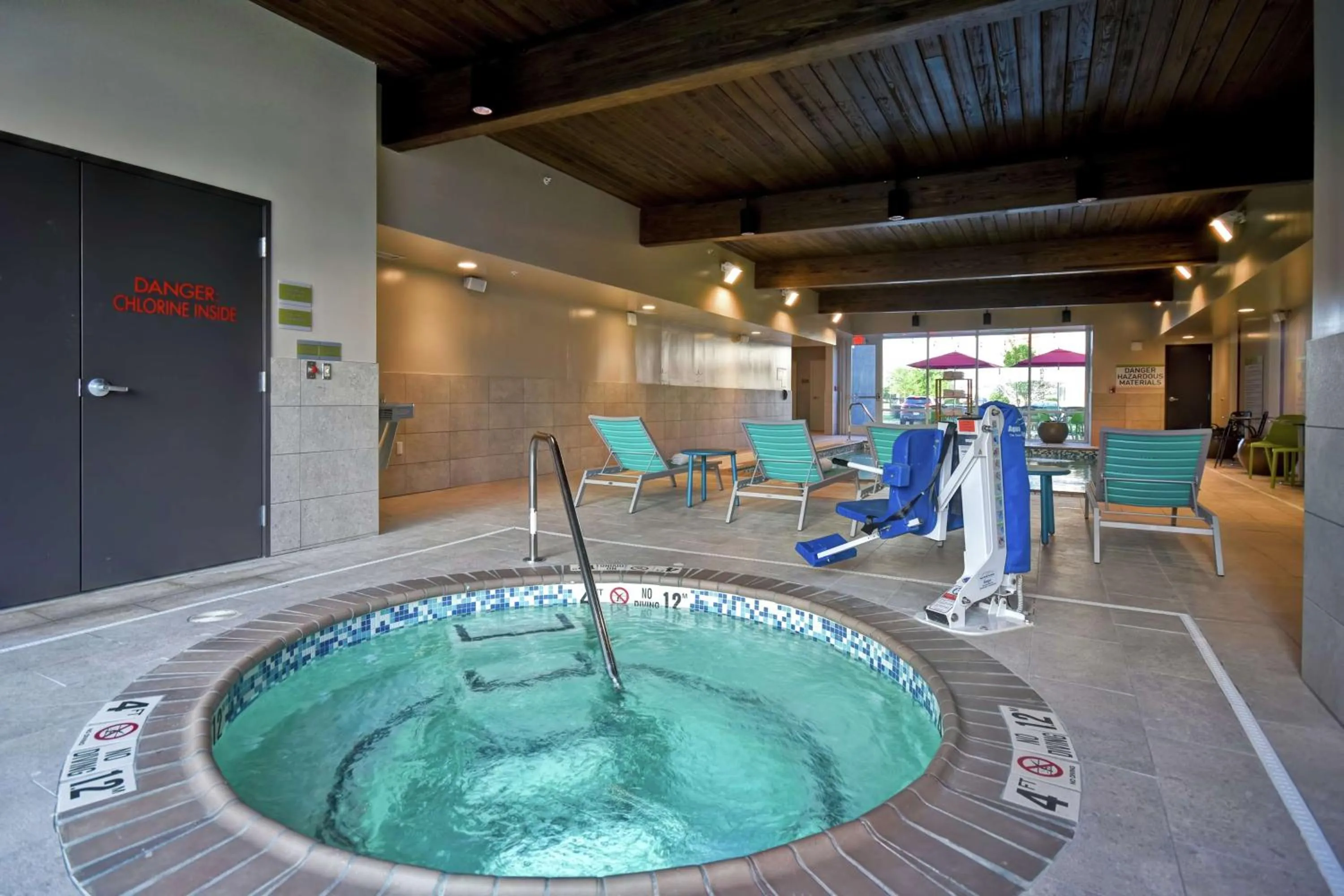 Pool view in Home2 Suites By Hilton Terre Haute