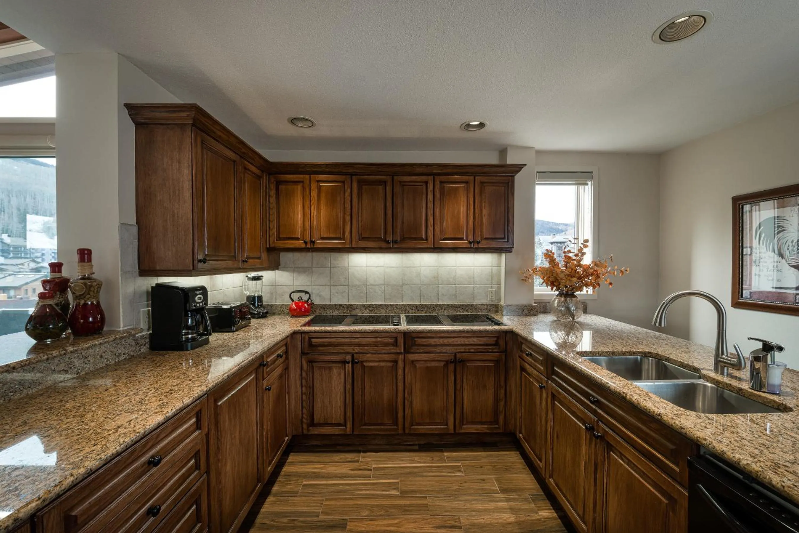Kitchen or kitchenette in Vail's Mountain Haus at the Covered Bridge