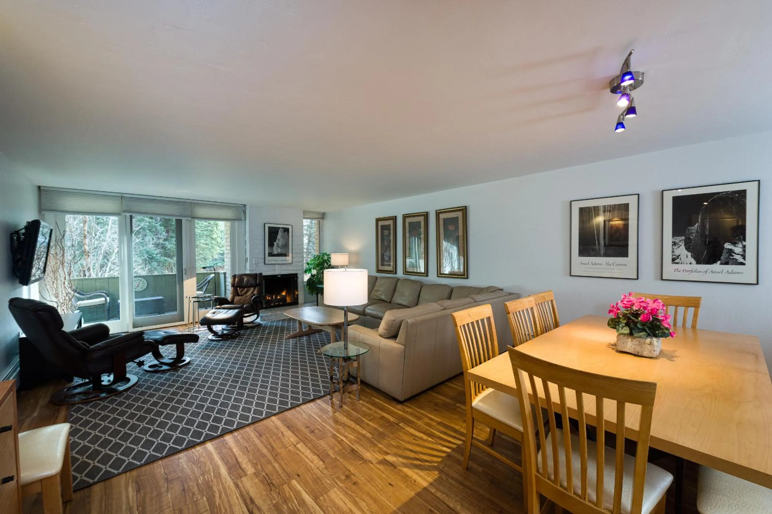 Living room in Vail's Mountain Haus at the Covered Bridge