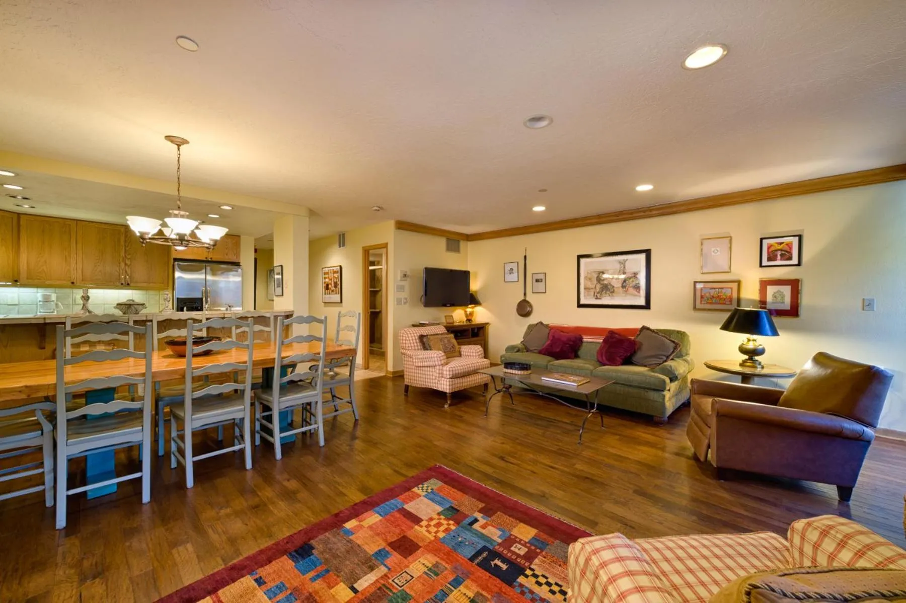 Dining area in Vail's Mountain Haus at the Covered Bridge