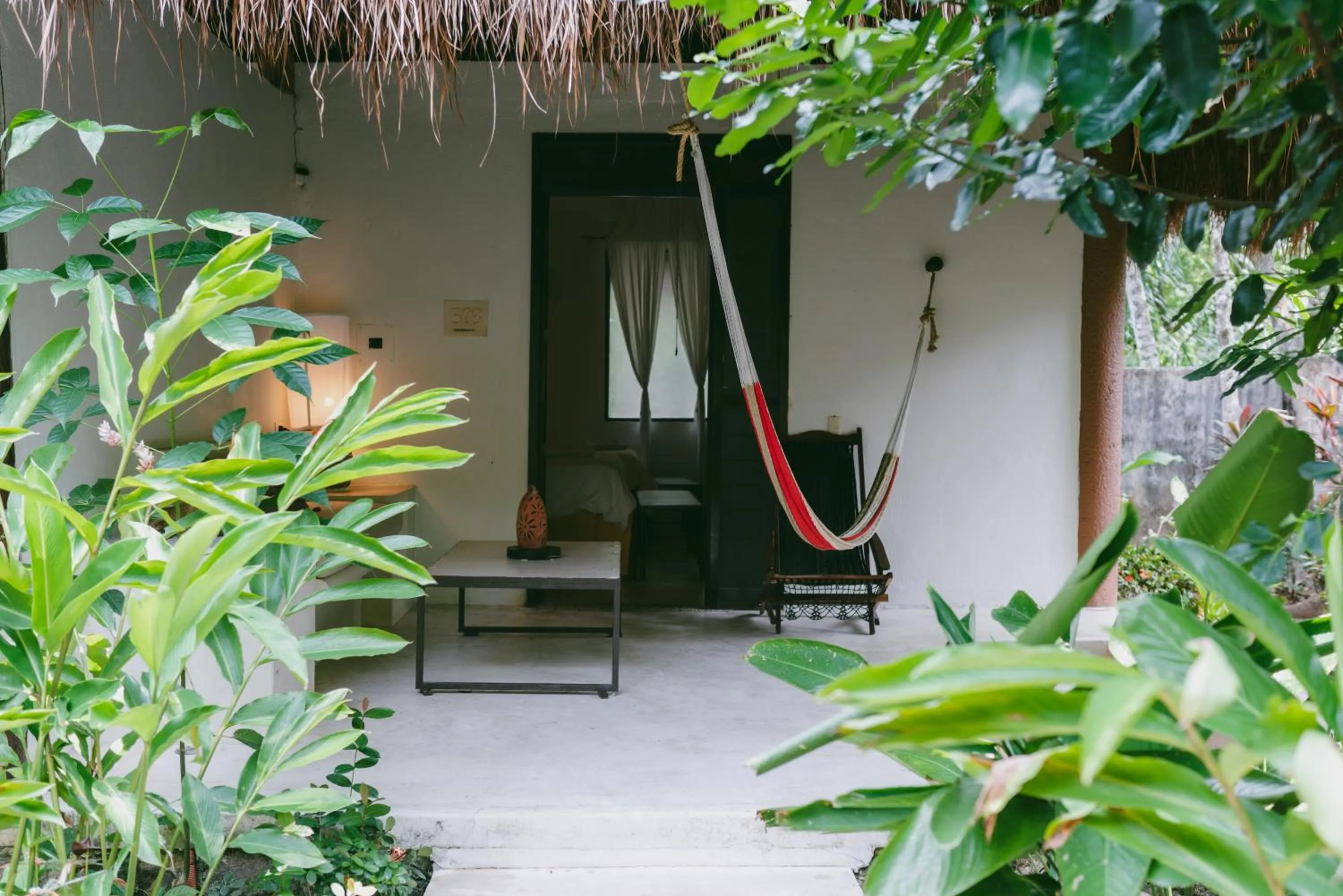 Garden view in Piedra de Agua Palenque