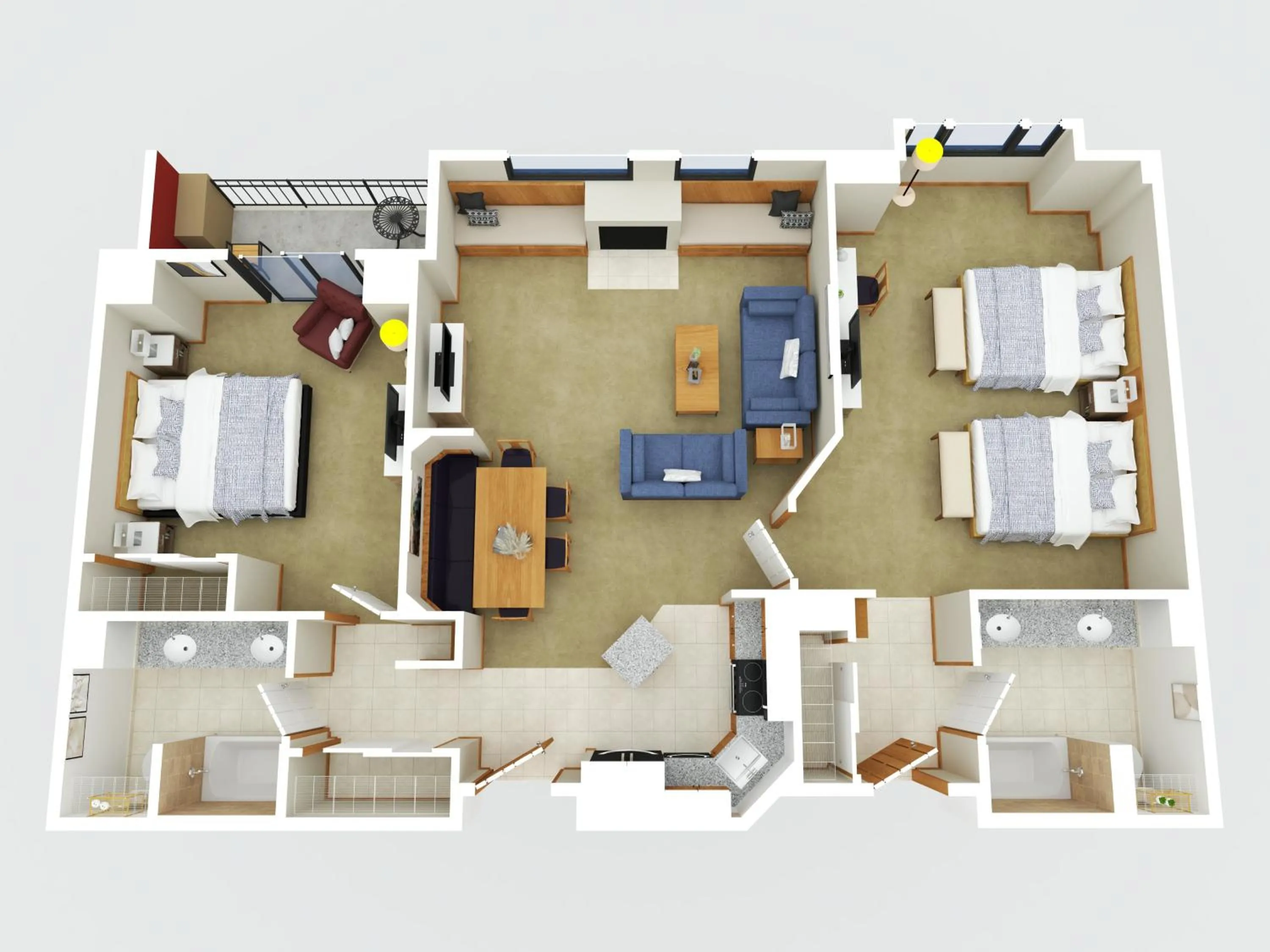 Floor plan in The Steamboat Grand