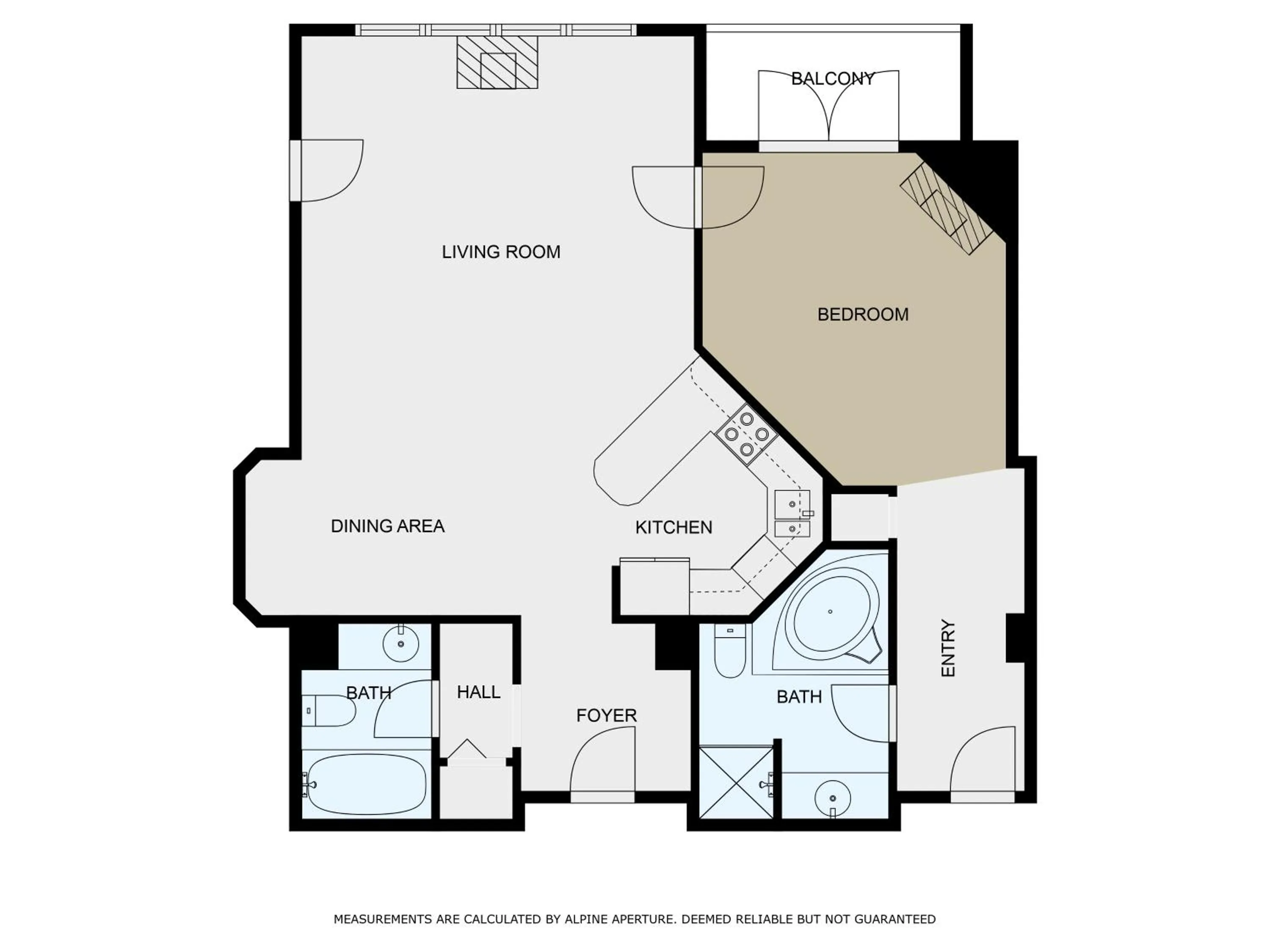 Floor plan in The Steamboat Grand