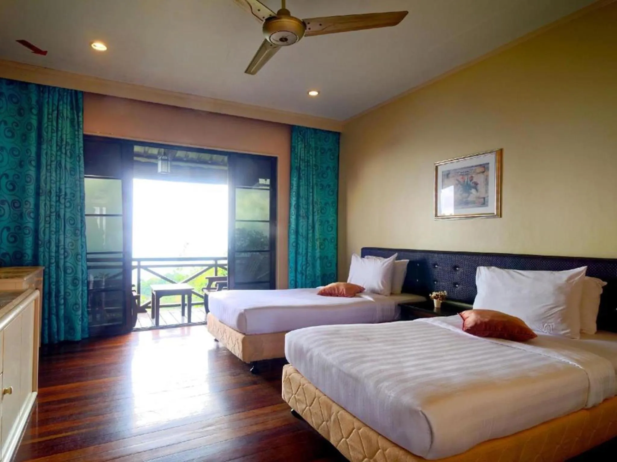 Bed in Kasih Sayang Hill Resort