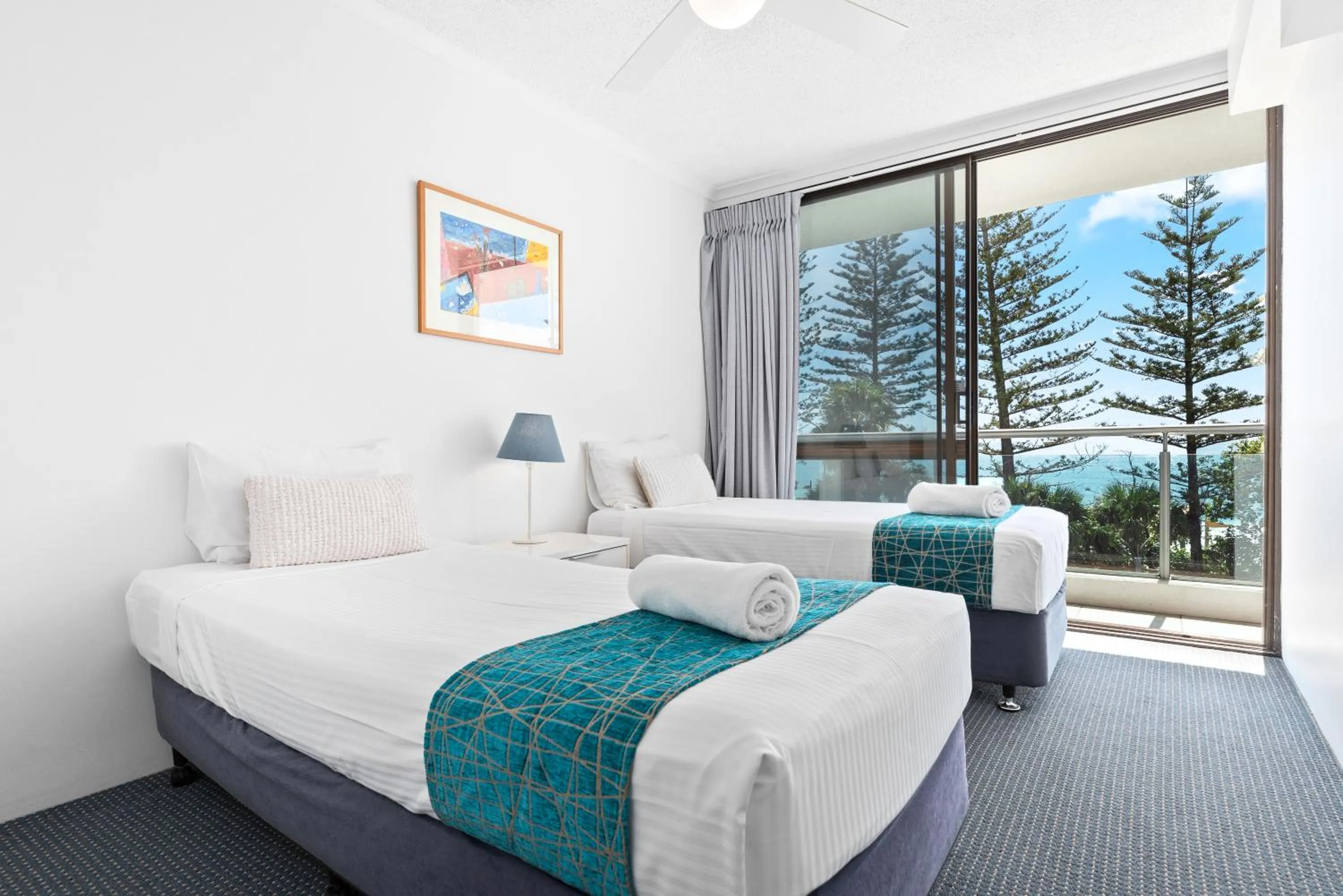 Bedroom, Bed in Northwind Beachfront Apartments