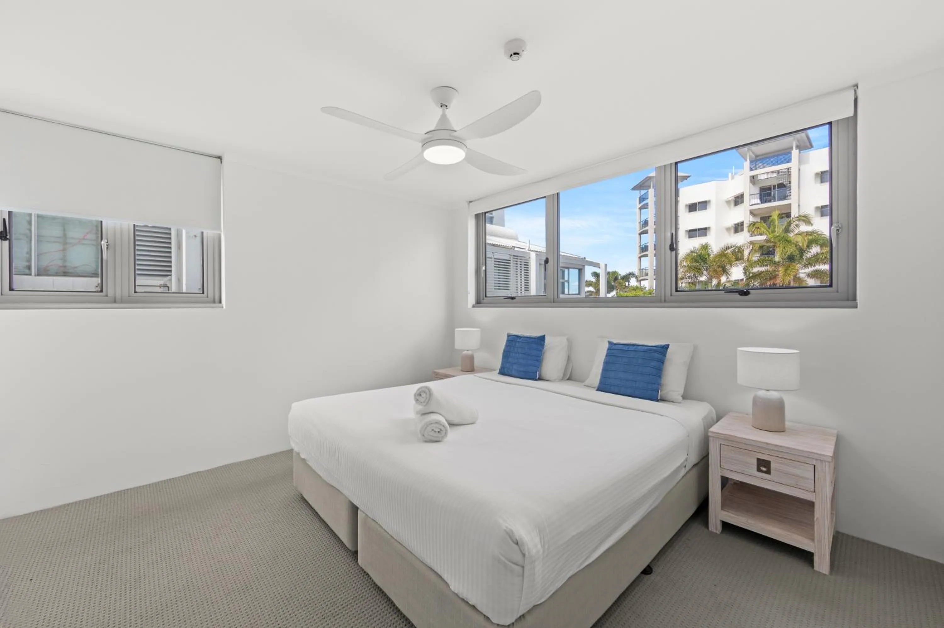 Bed in Northwind Beachfront Apartments