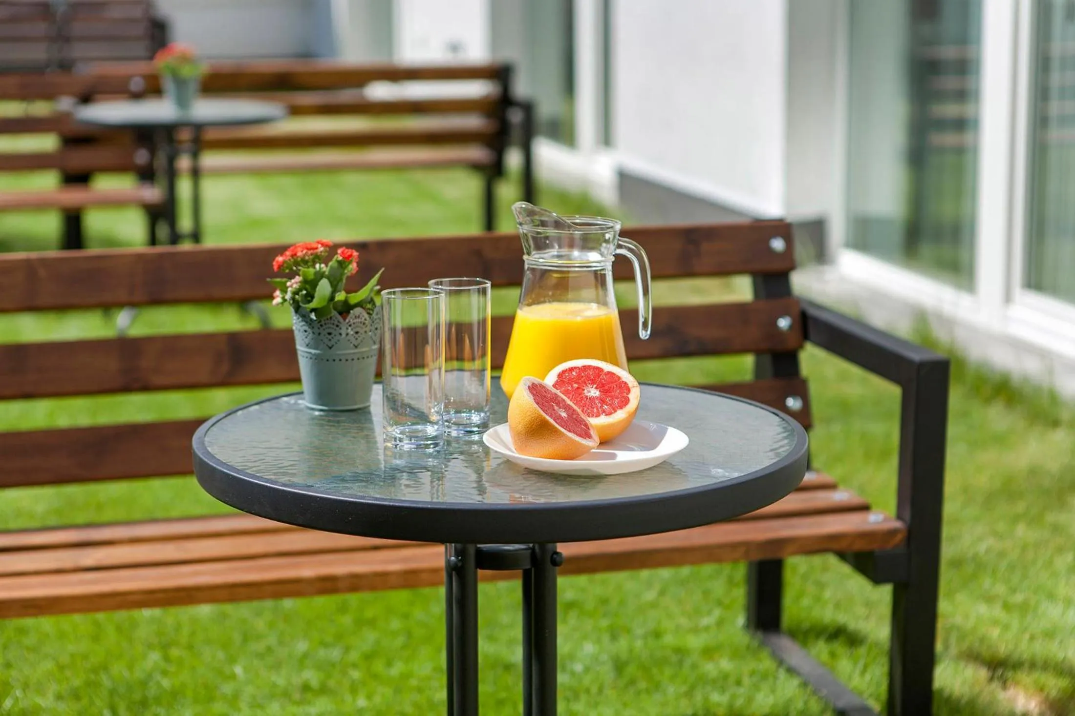 Patio in Sleepy3city Apartments Batorego 9 II