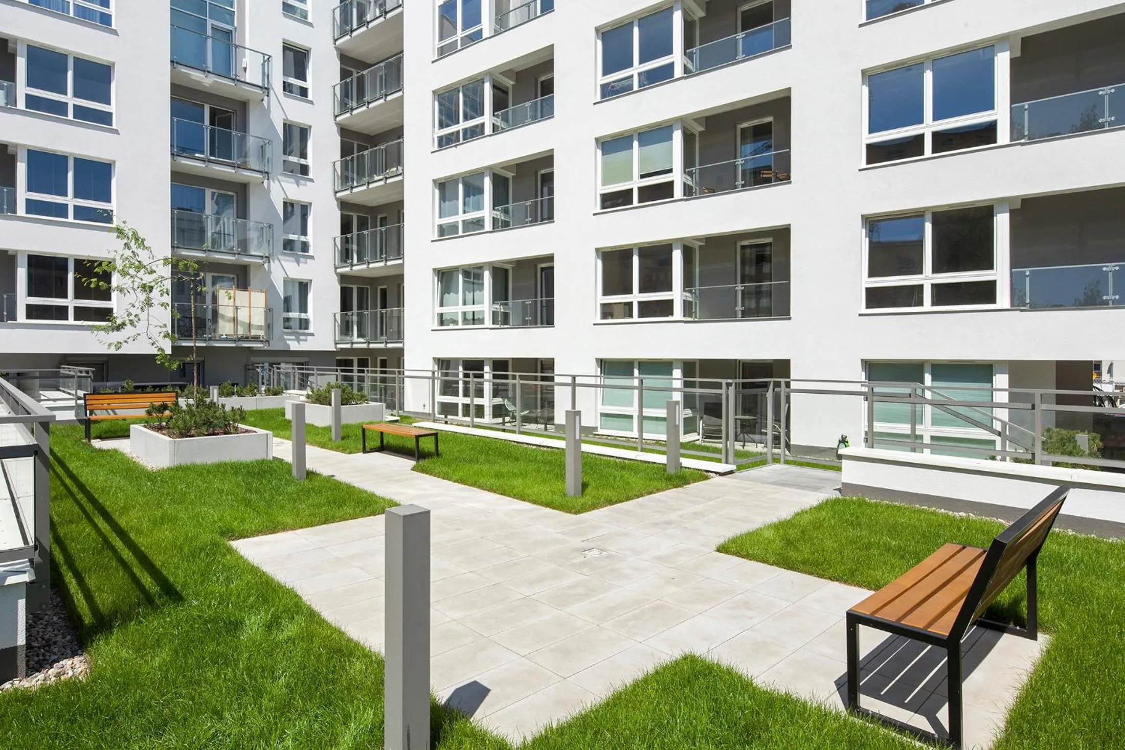 Patio in Sleepy3city Apartments Batorego 9 II