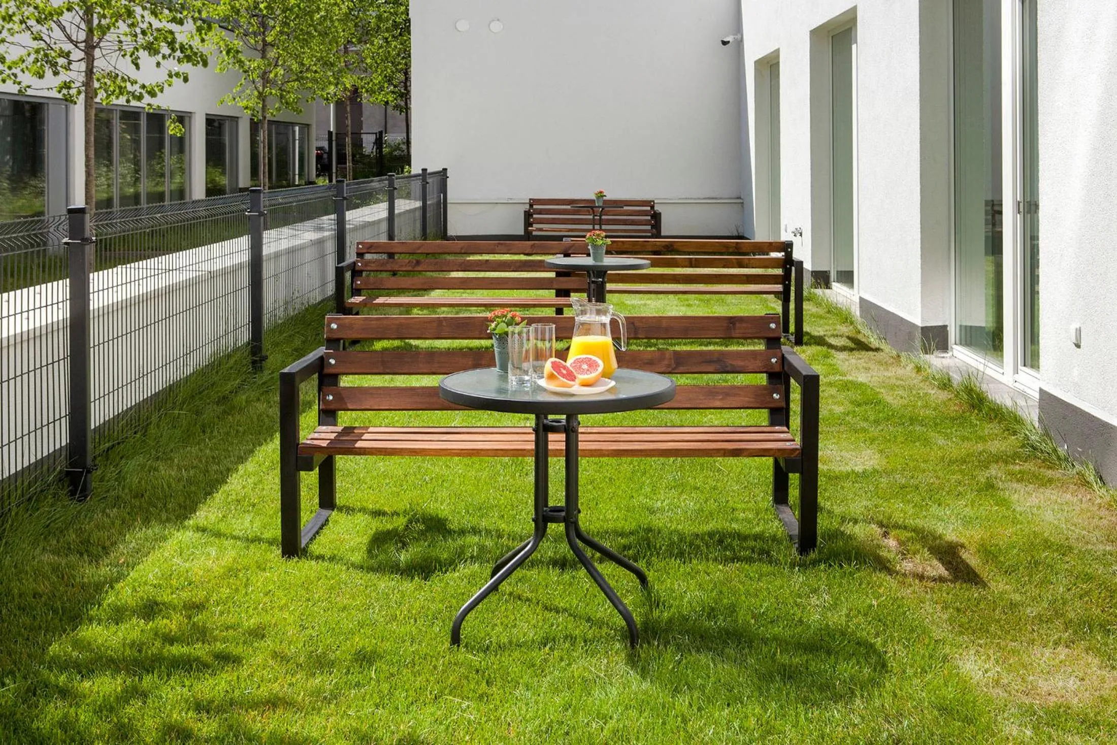 Patio in Sleepy3city Apartments Batorego 9 II