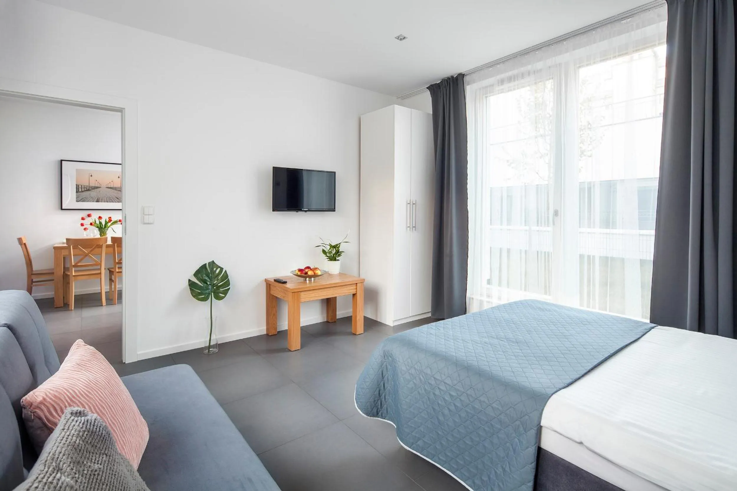 Bedroom, Bed in Sleepy3city Apartments Batorego 9 II