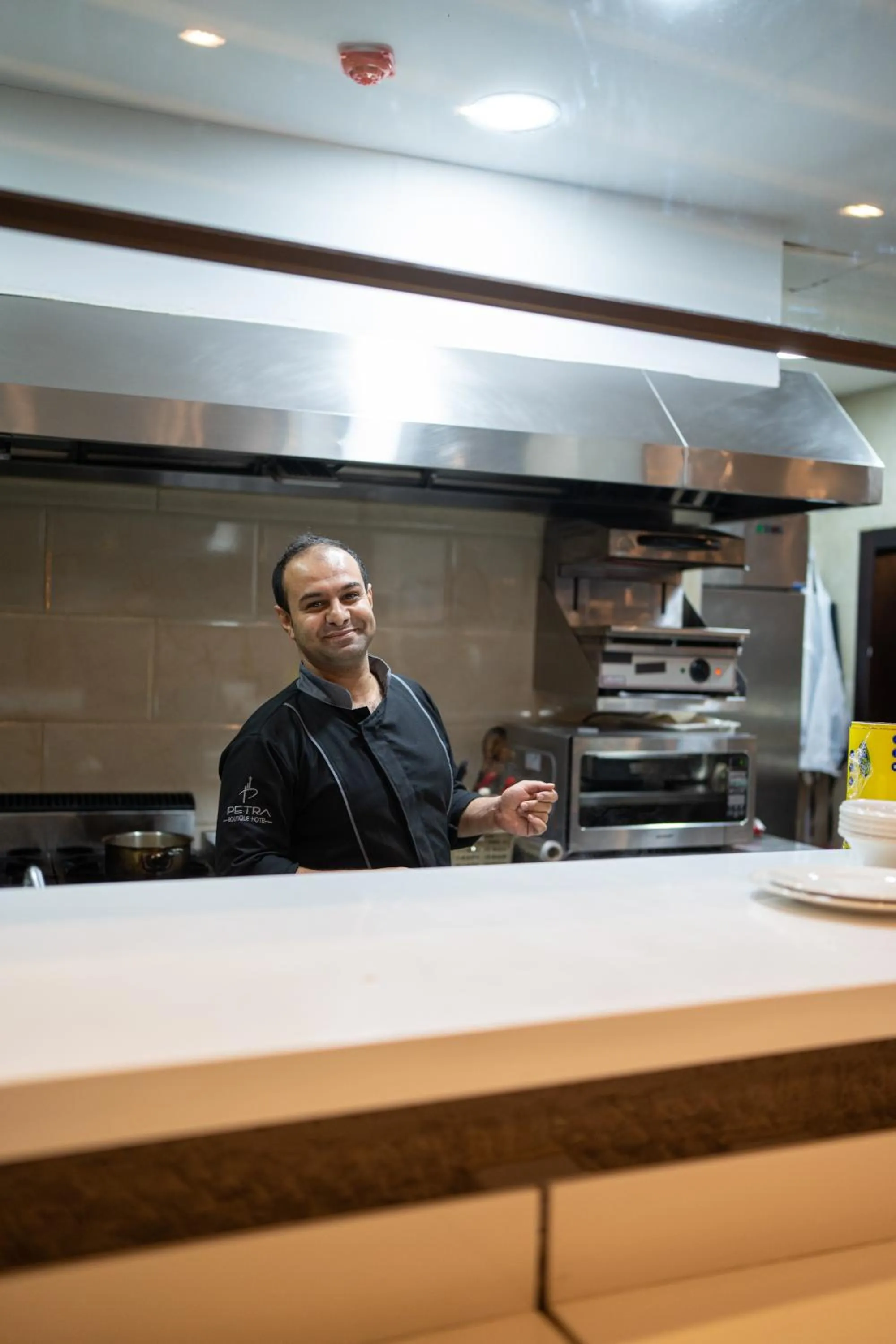 Kitchen or kitchenette in Petra Boutique Hotel