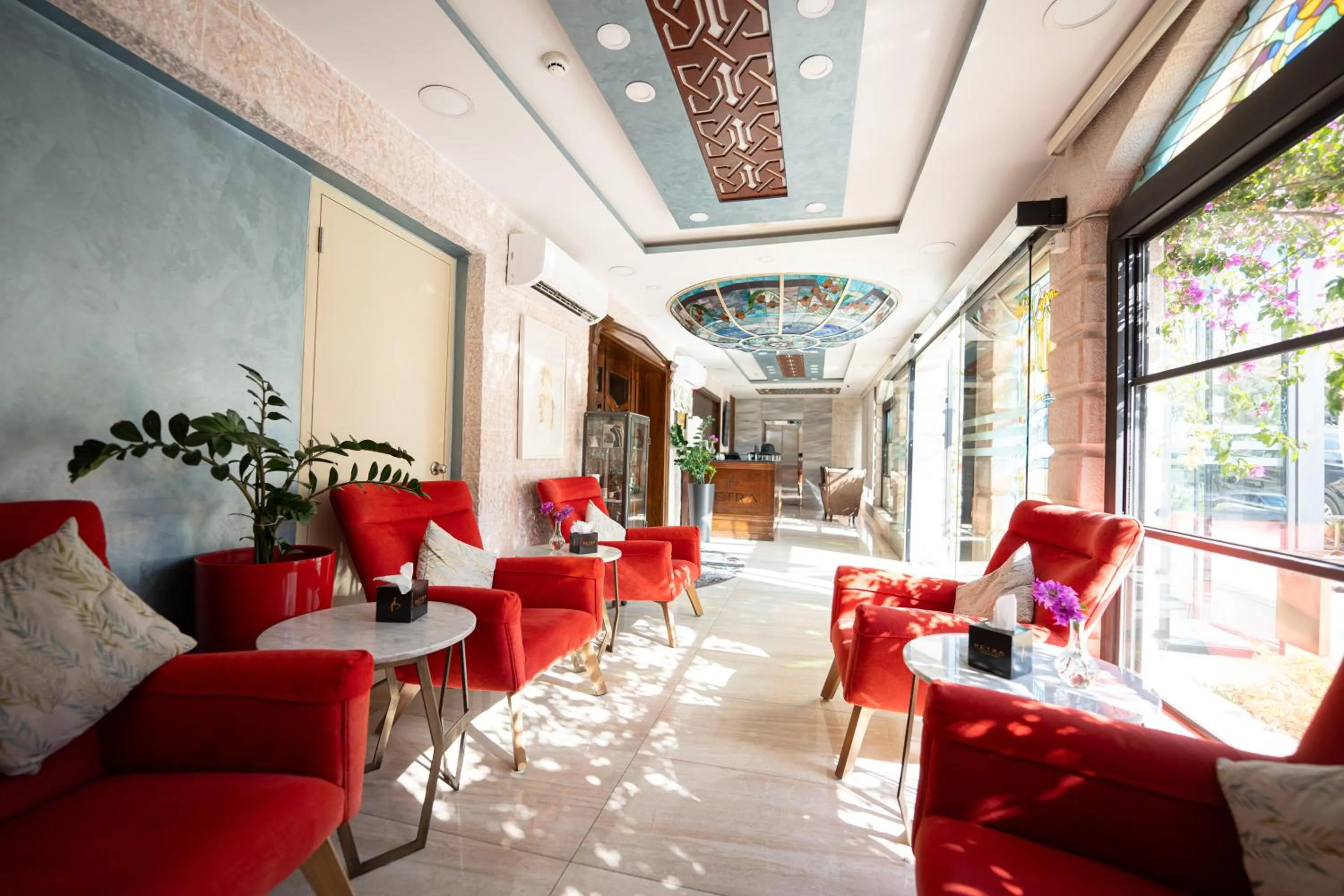 Seating area in Petra Boutique Hotel