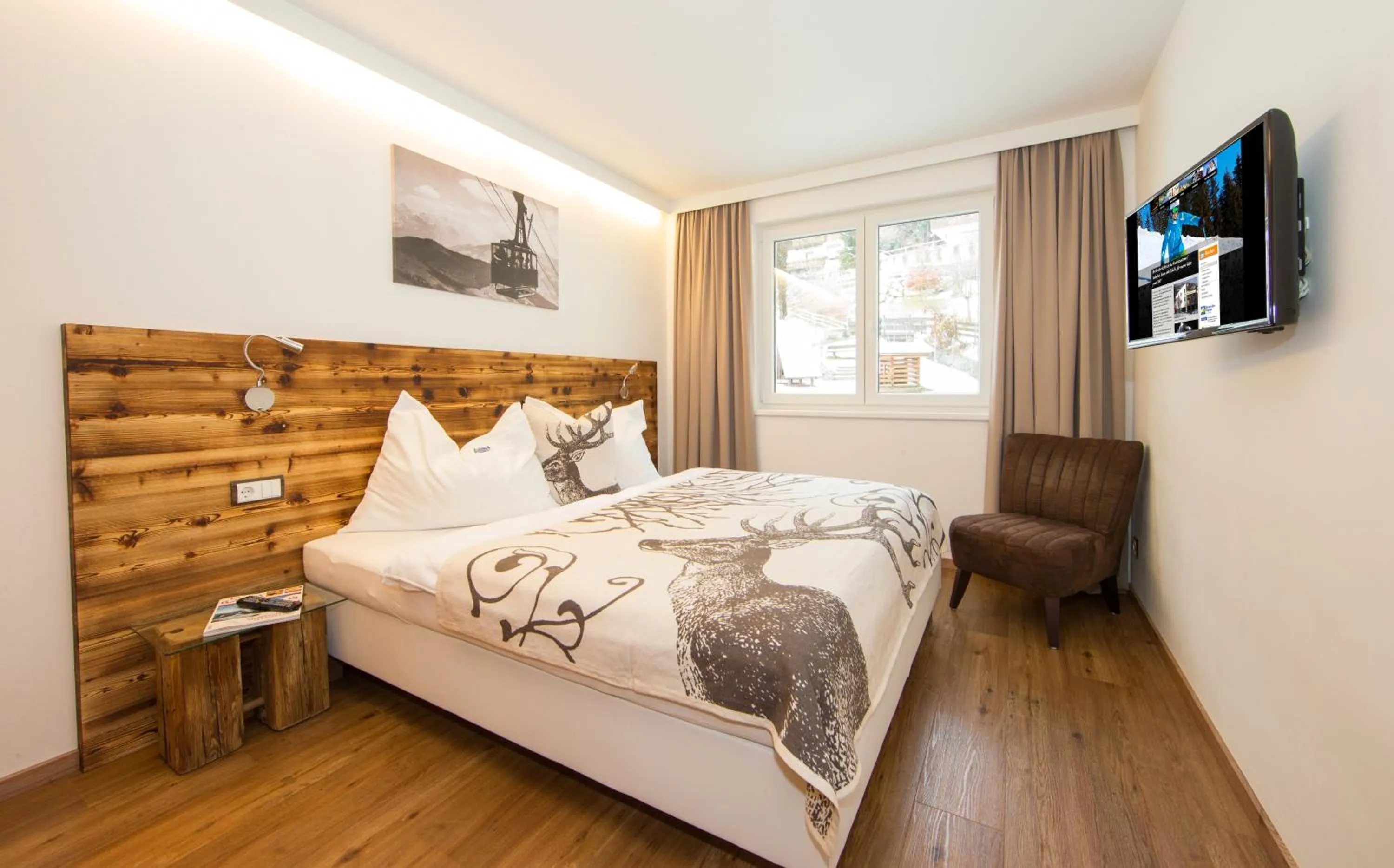 Bedroom, Bed in Appartement Living Schönwies apartments with private Infrared cabin and Zell am See Kaprun summercard