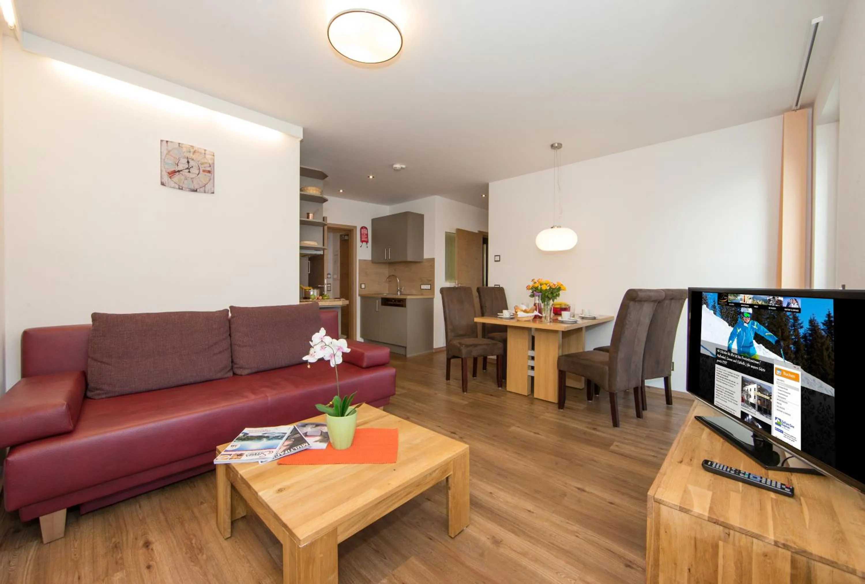 TV and multimedia in Appartement Living Schönwies apartments with private Infrared cabin and Zell am See Kaprun summercard