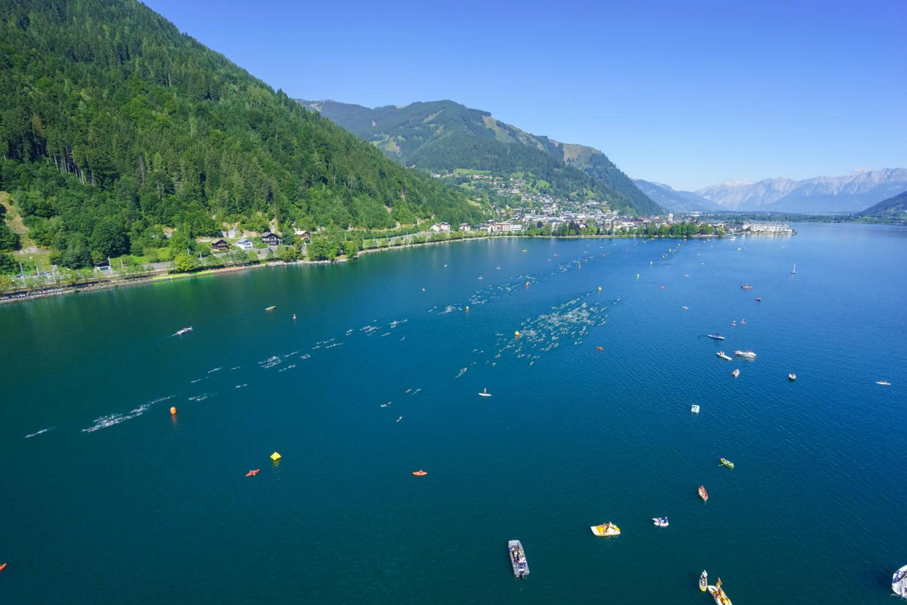 Lake view in Appartement Living Schönwies apartments with private Infrared cabin and Zell am See Kaprun summercard