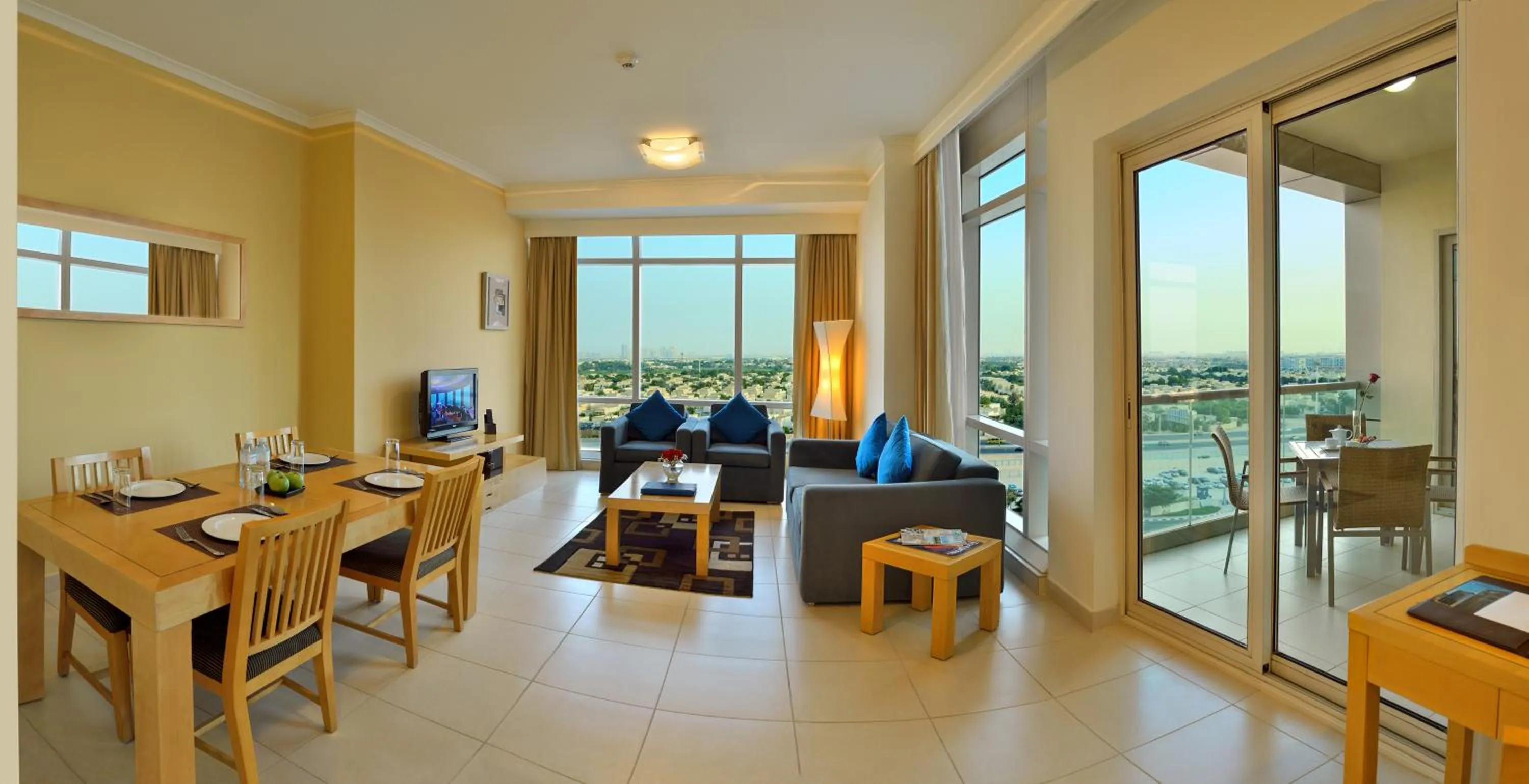 Living room in Oaks Liwa Heights Hotel Suites