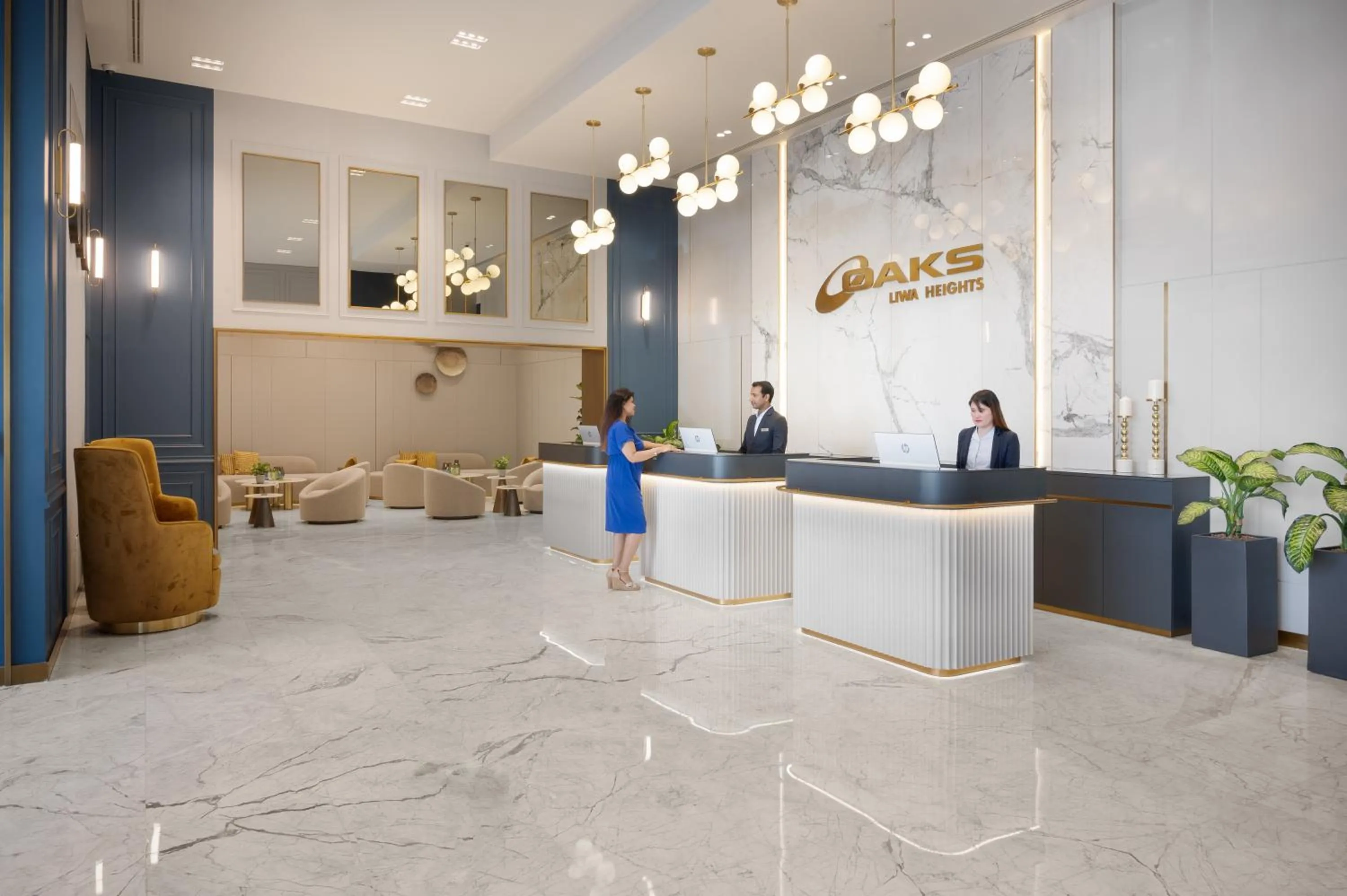 Lobby or reception in Oaks Liwa Heights Hotel Suites