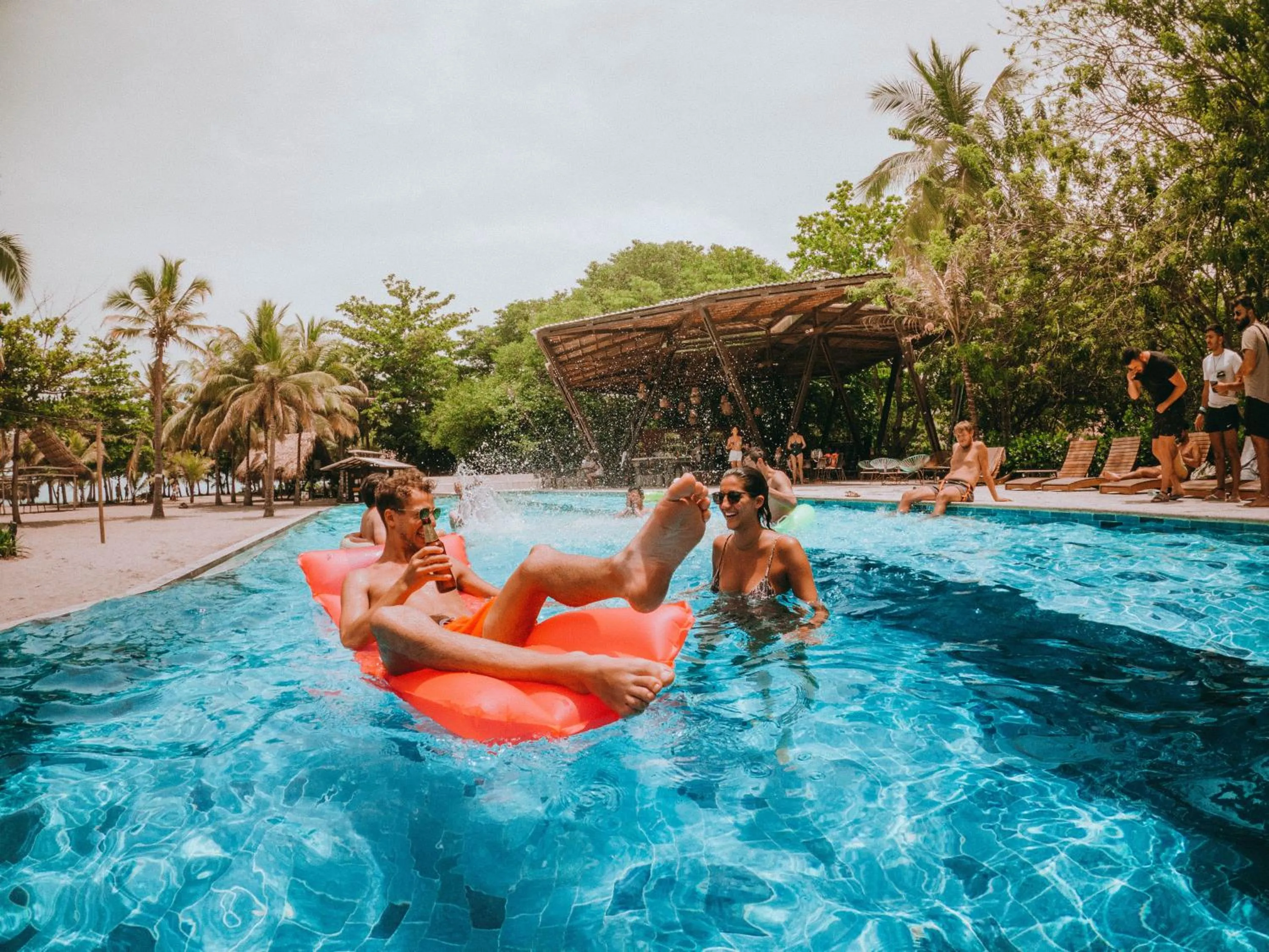Pool view in Viajero Tayrona Hostel & Ecohabs