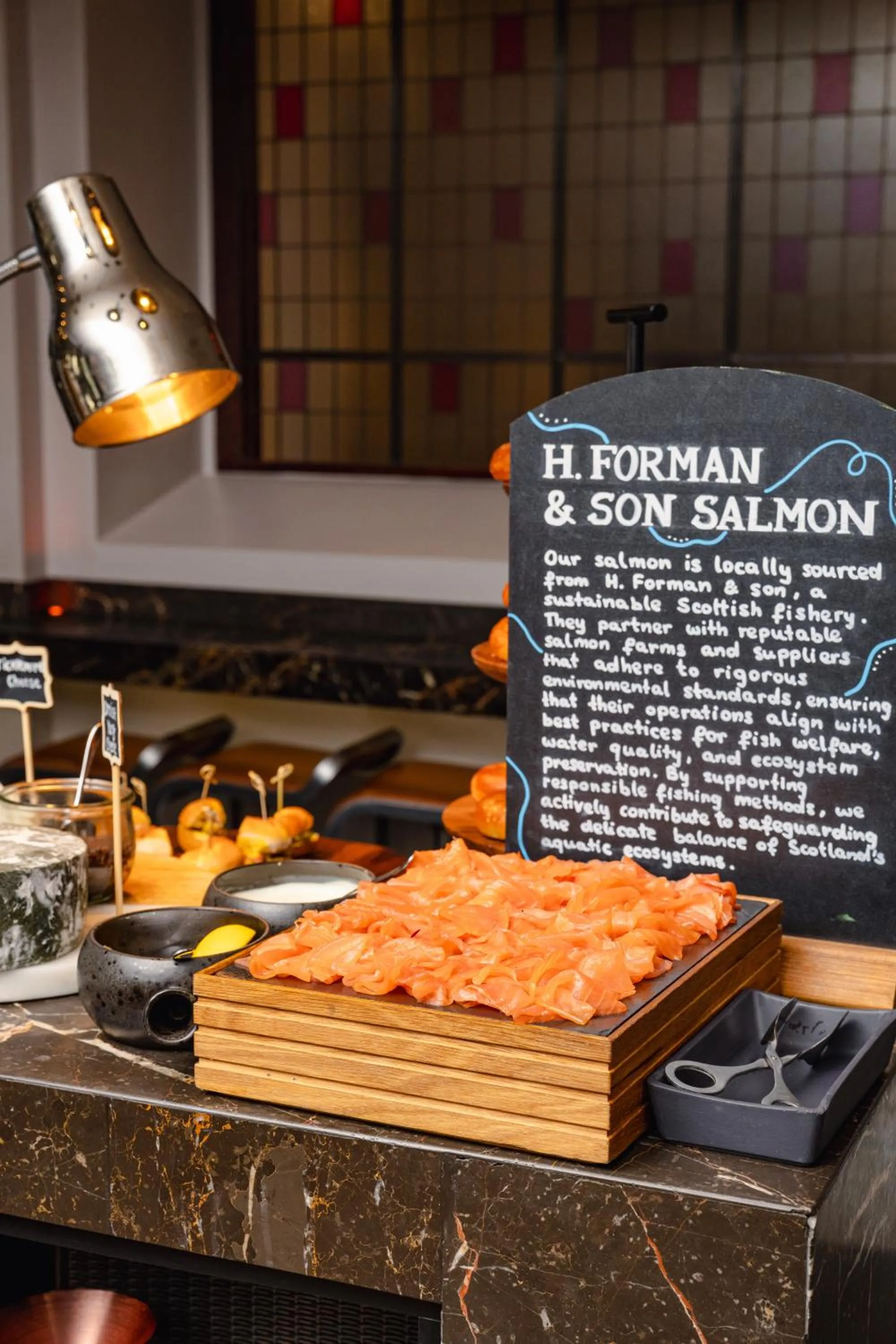 Buffet breakfast in Andaz London Liverpool Street, By Hyatt