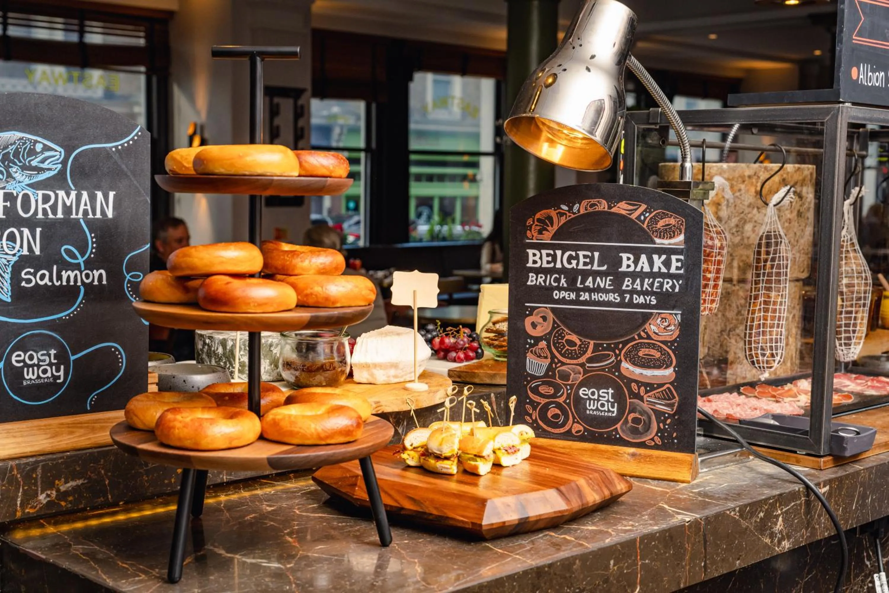 Buffet breakfast in Andaz London Liverpool Street, By Hyatt