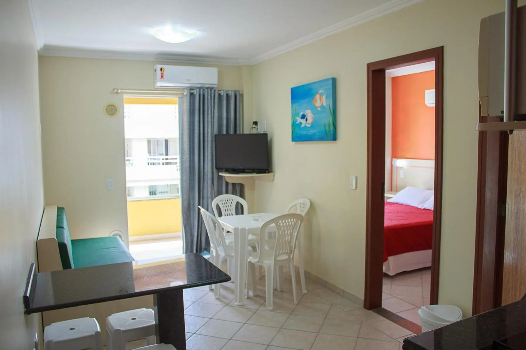 Bed in Bombinhas Praia Apart Hotel - unidade rua Bem Te Vi