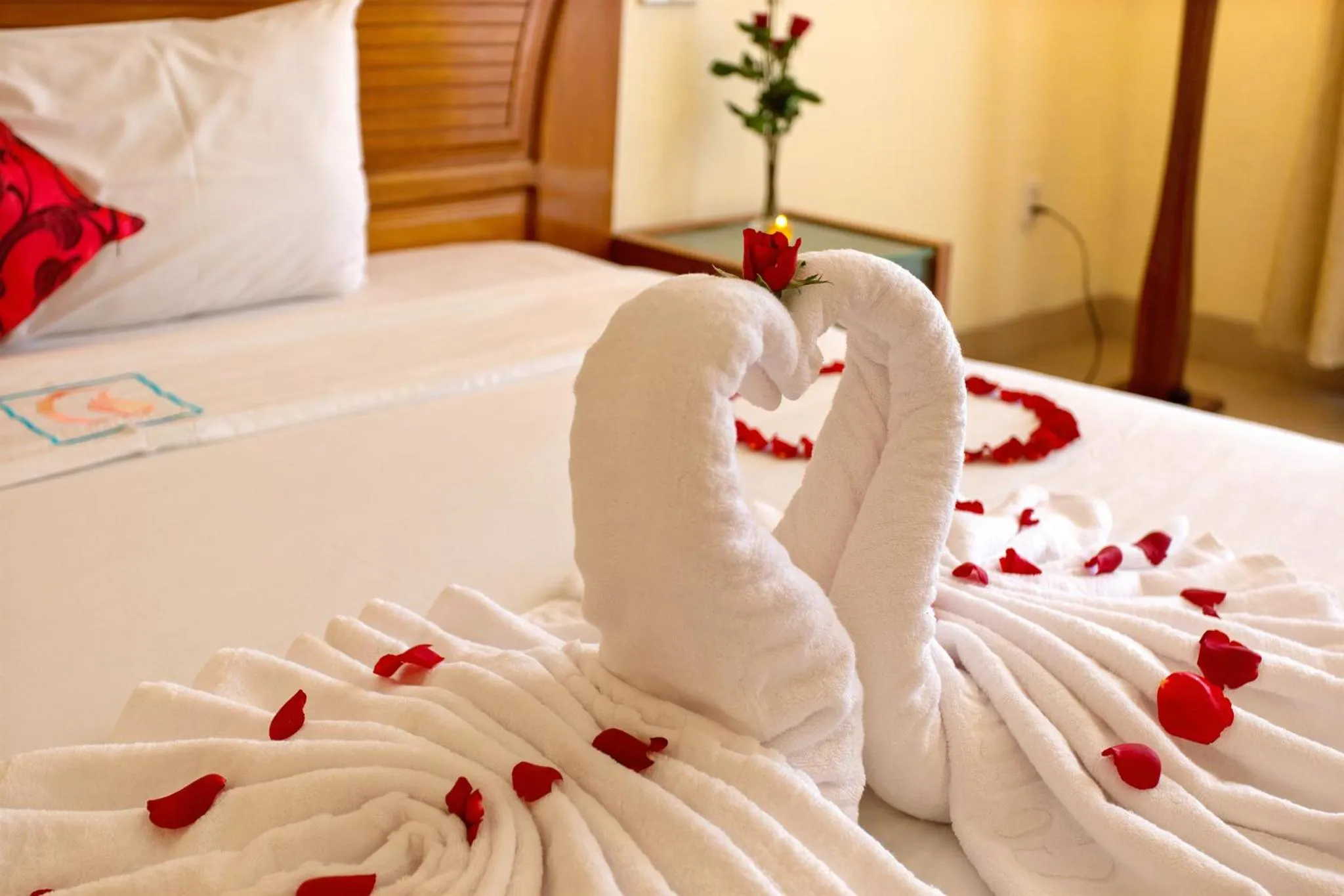 Decorative detail, Bed in Golden Sea Hotel Da Nang