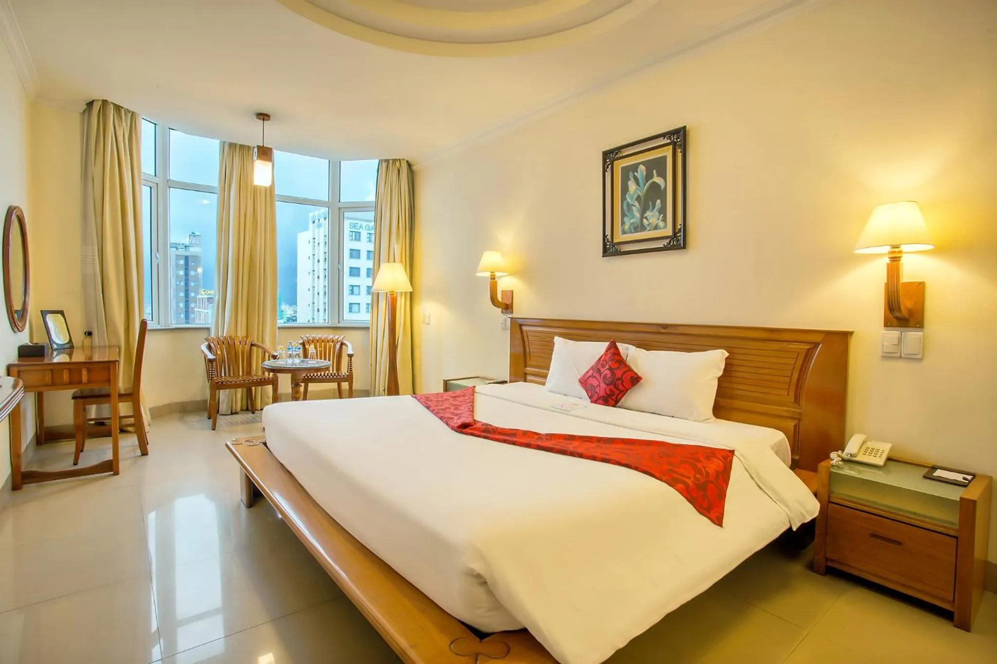 City view, Bed in Golden Sea Hotel Da Nang