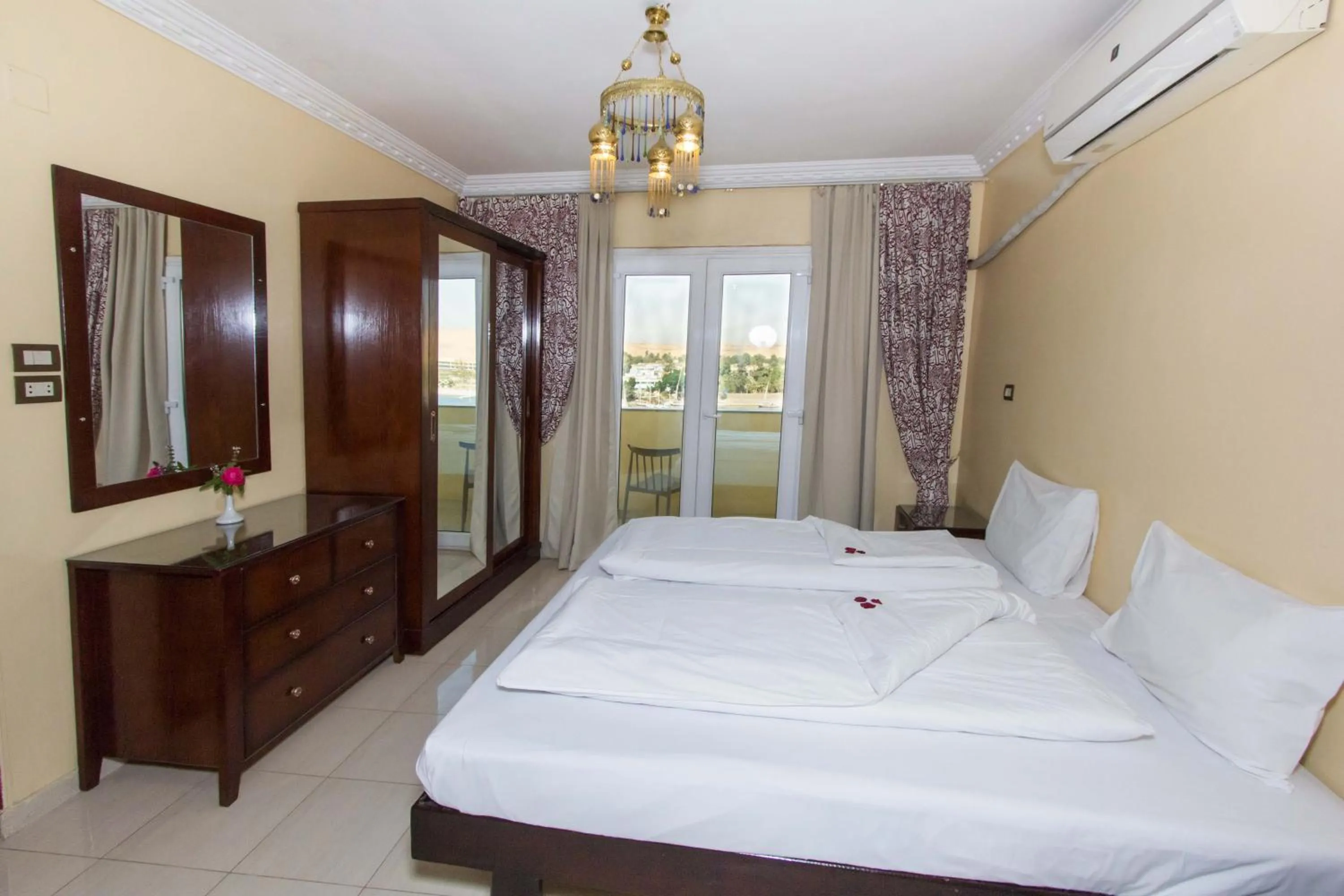 Bed in Philae Hotel Aswan