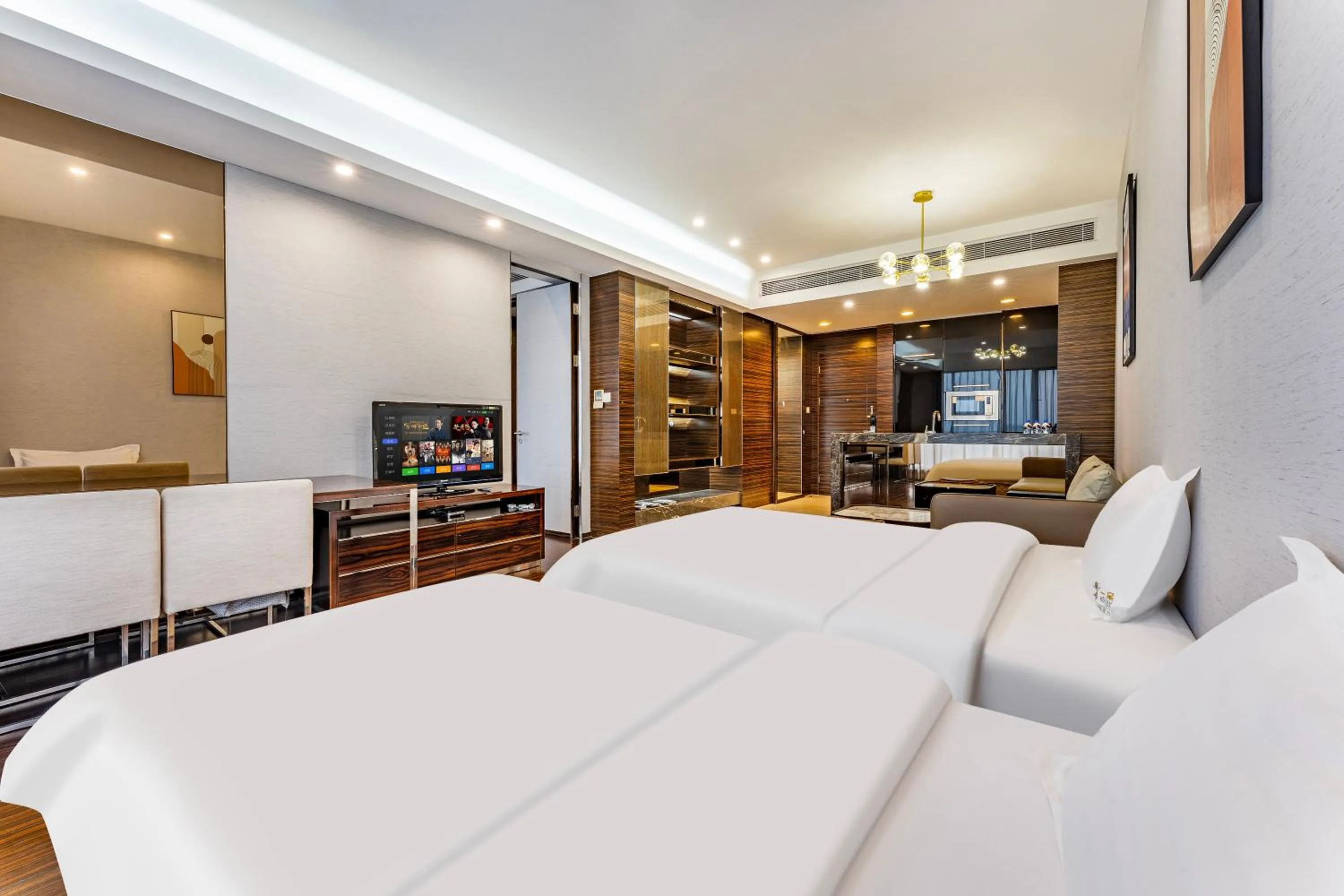 Bed in eStay Residence·Poly World Trade Center Guangzhou