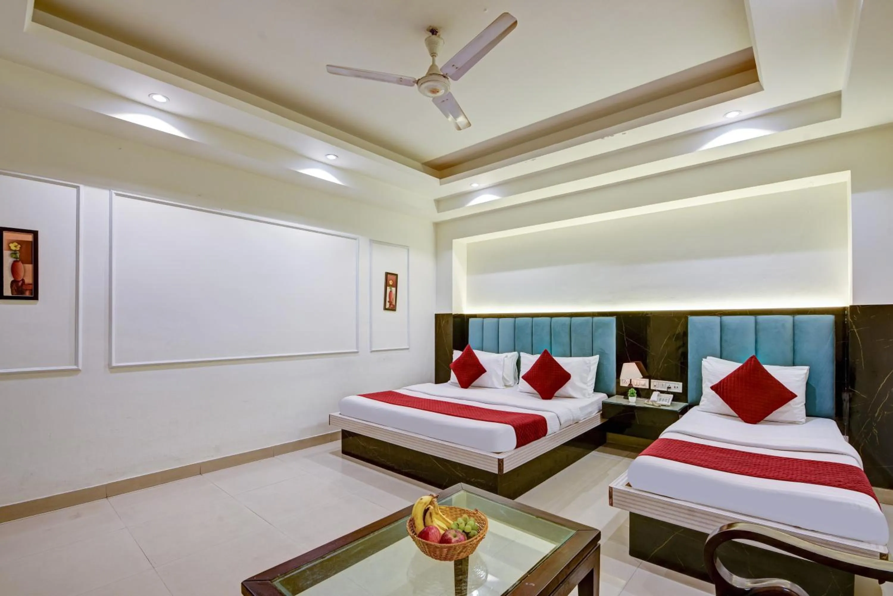 Photo of the whole room, Bed in Hotel Krishna Deluxe-By RCG Hotels