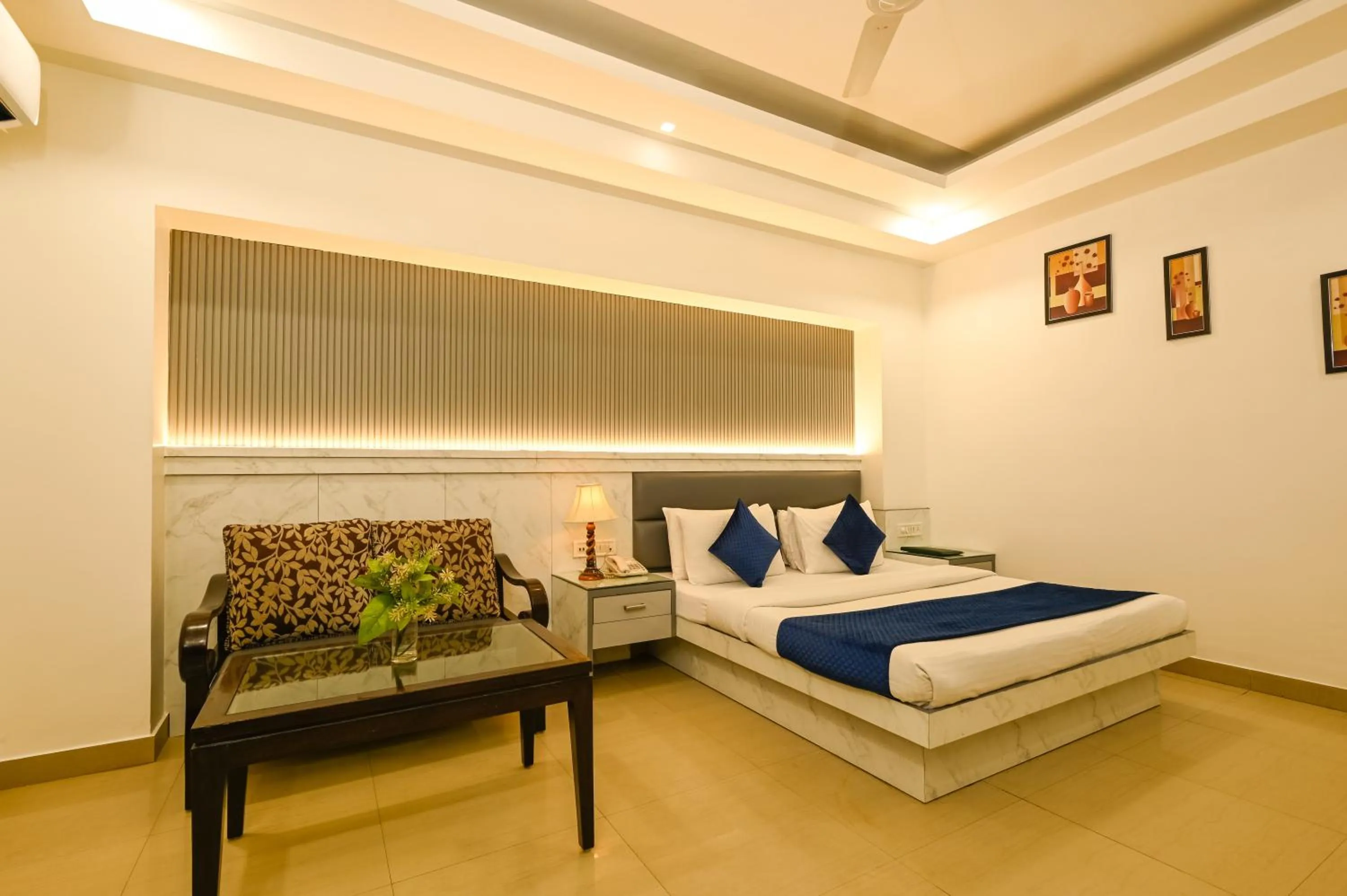 Photo of the whole room, Bed in Hotel Krishna Deluxe-By RCG Hotels