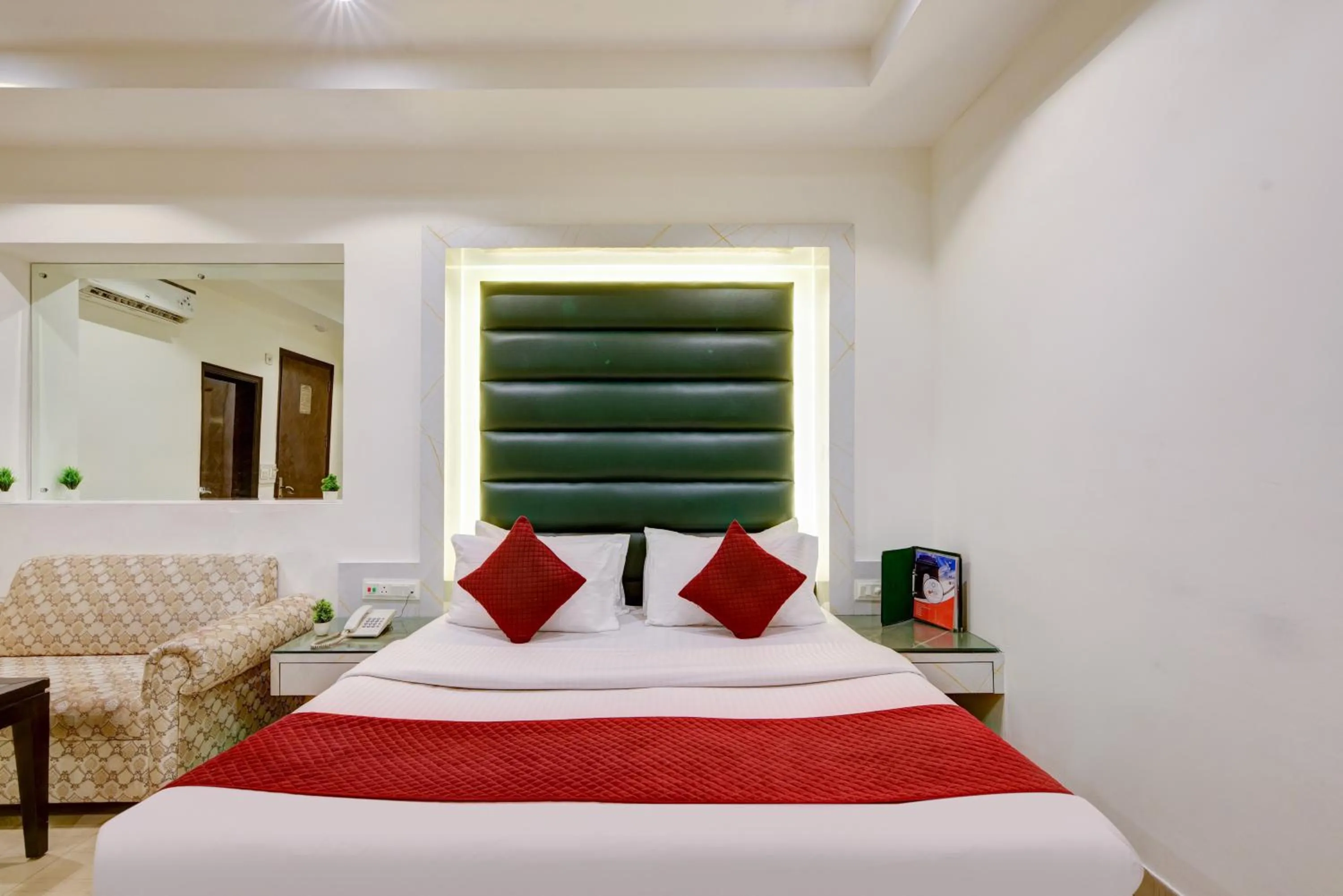 Bedroom, Bed in Hotel Krishna Deluxe-By RCG Hotels