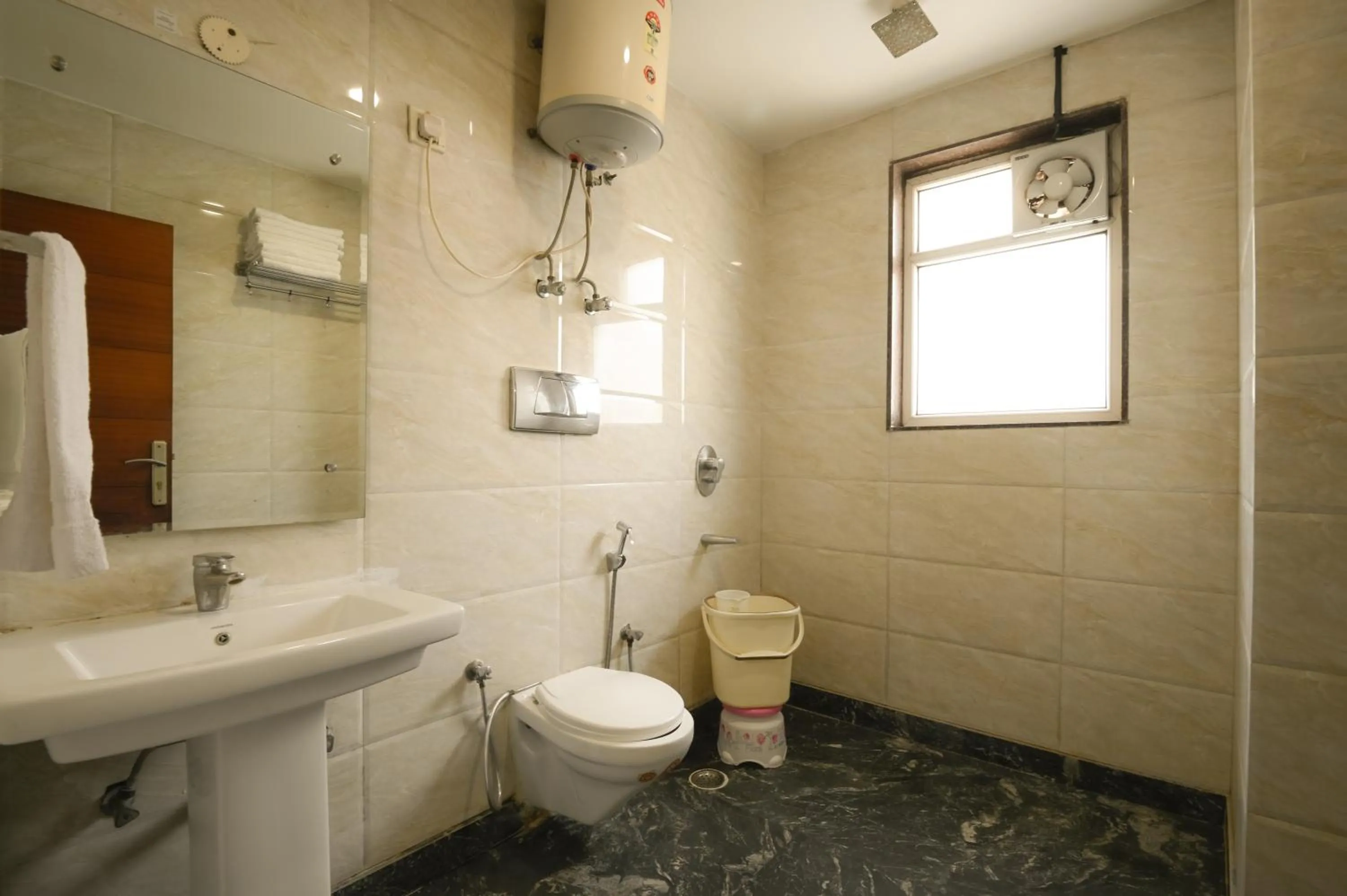 Bathroom in Hotel Krishna Deluxe-By RCG Hotels