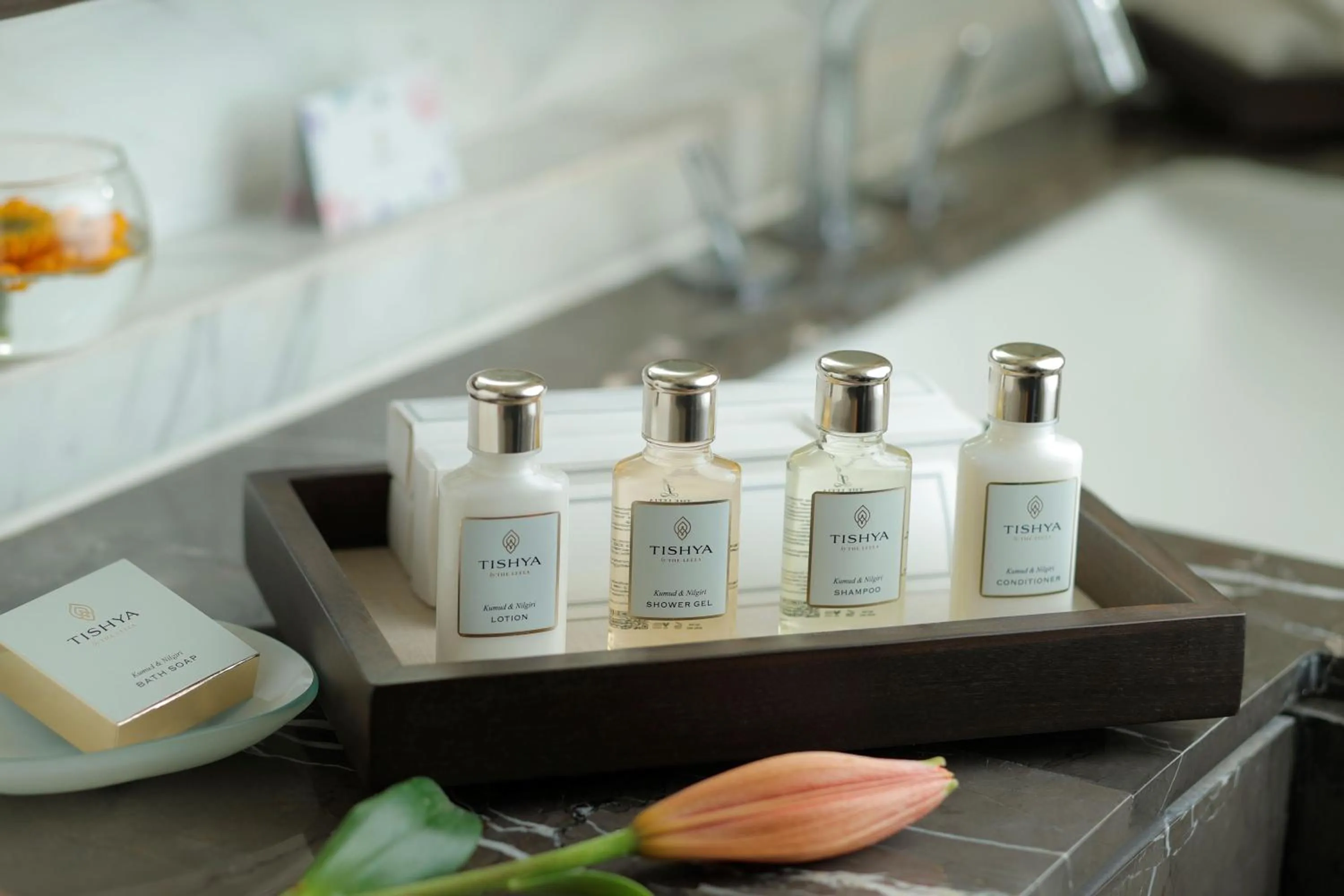 Bathroom in The Leela Ambience Convention Hotel Delhi