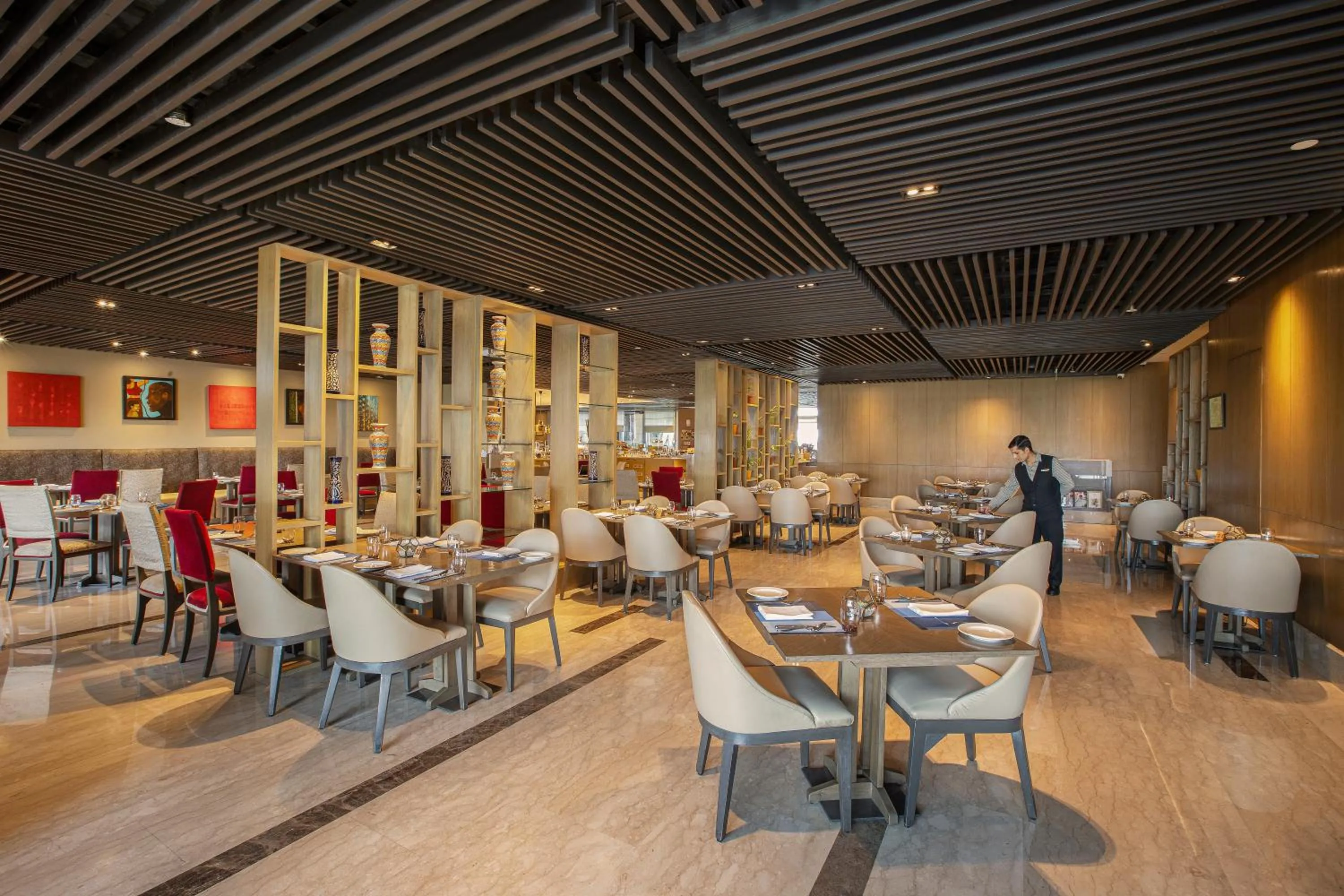 Restaurant/places to eat in The Leela Ambience Convention Hotel Delhi