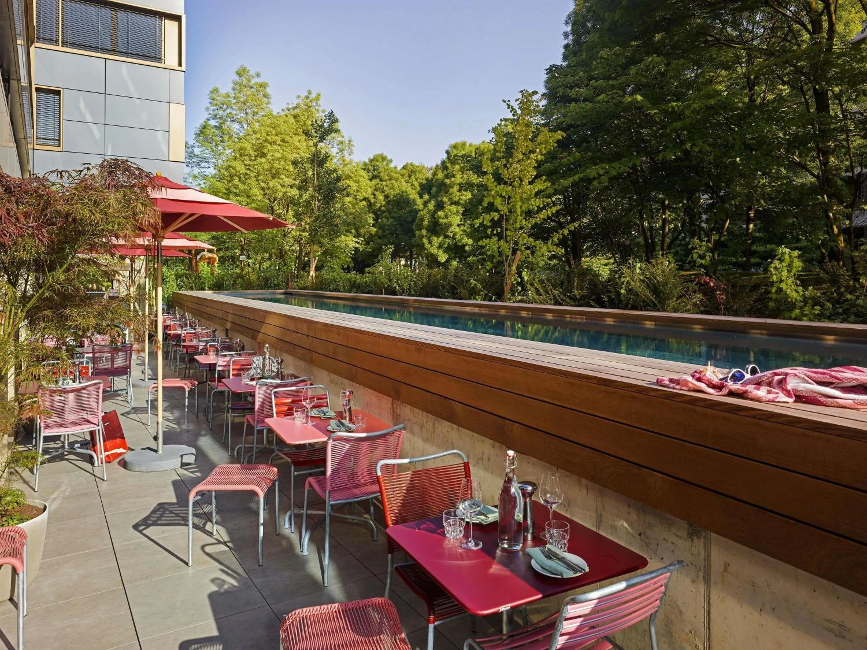 Pool view in 25hours Hotel Zürich West