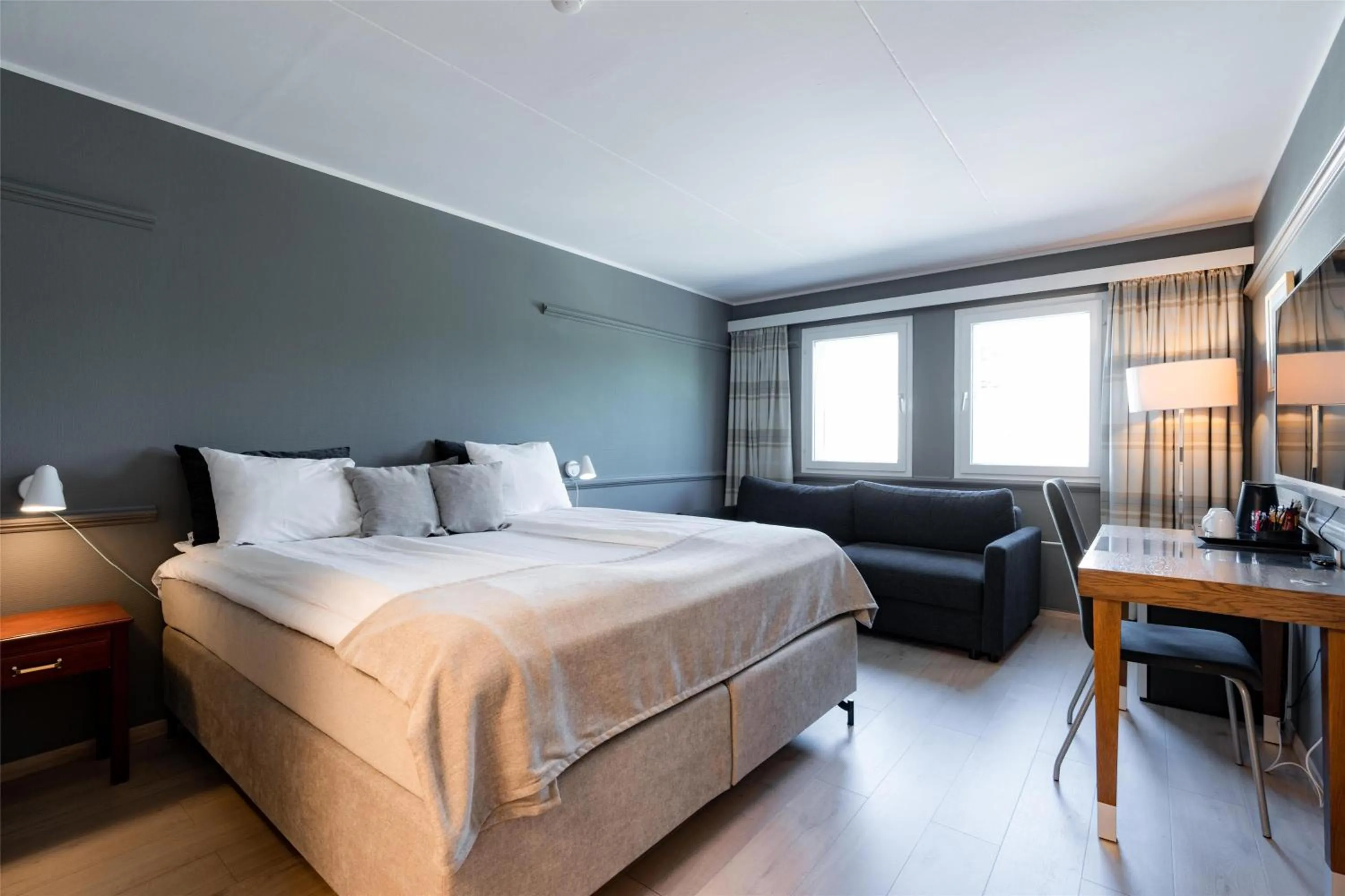 Bedroom, Bed in Scandic Hønefoss