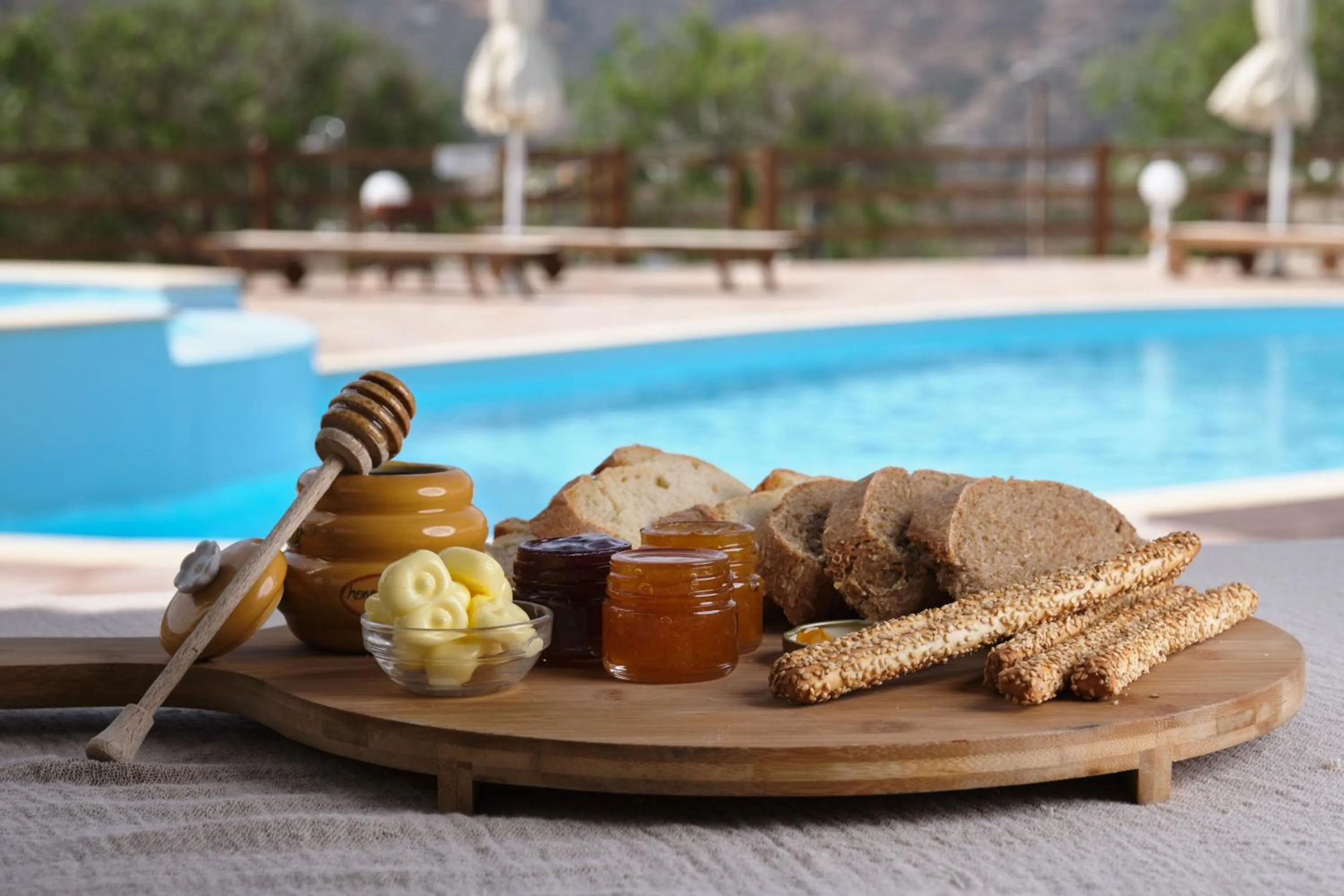 Swimming pool in Amorgion Village