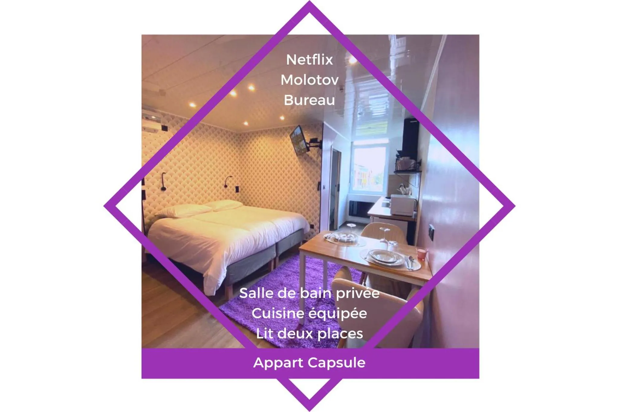 Bed in Capstay Color Valenciennes & Netflix