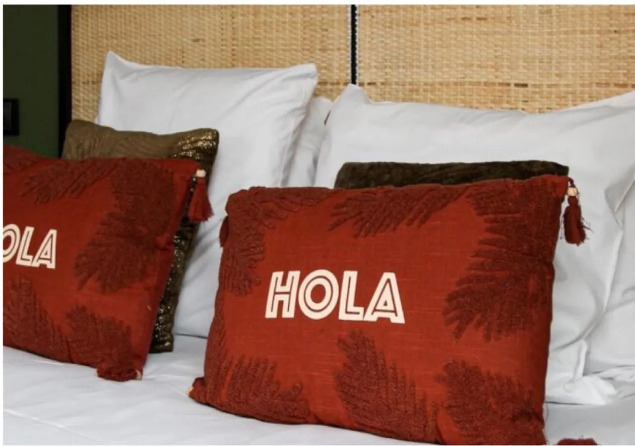 Decorative detail, Bed in Hotel Reine Mathilde