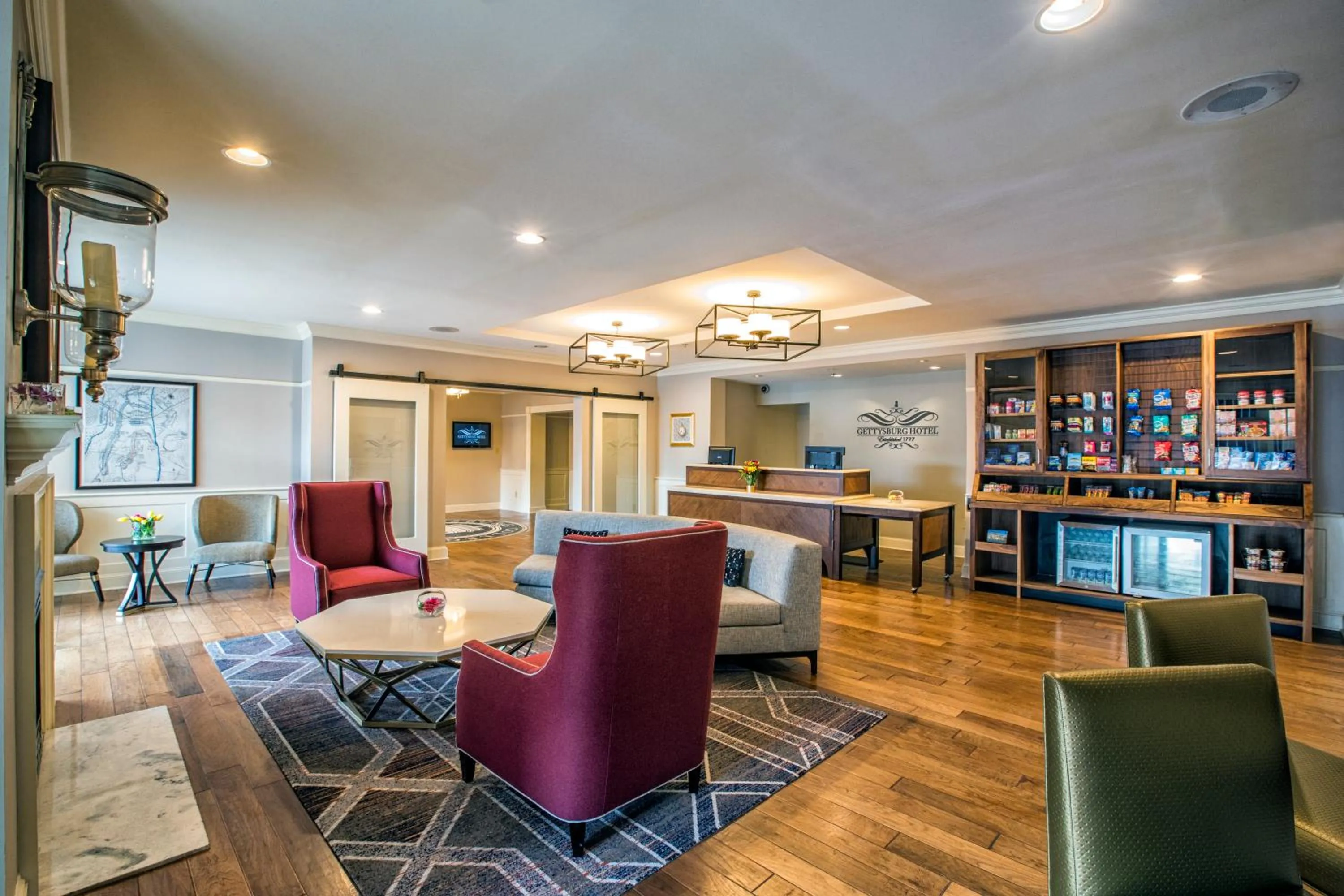 Lobby or reception in Hotel Gettysburg