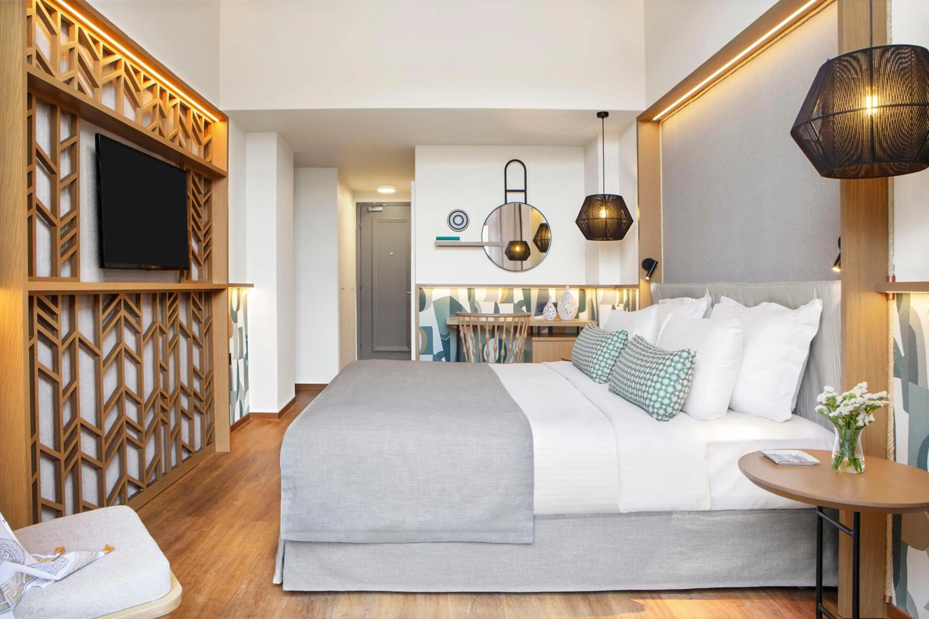 Bed in Wyndham Grand Crete Mirabello Bay