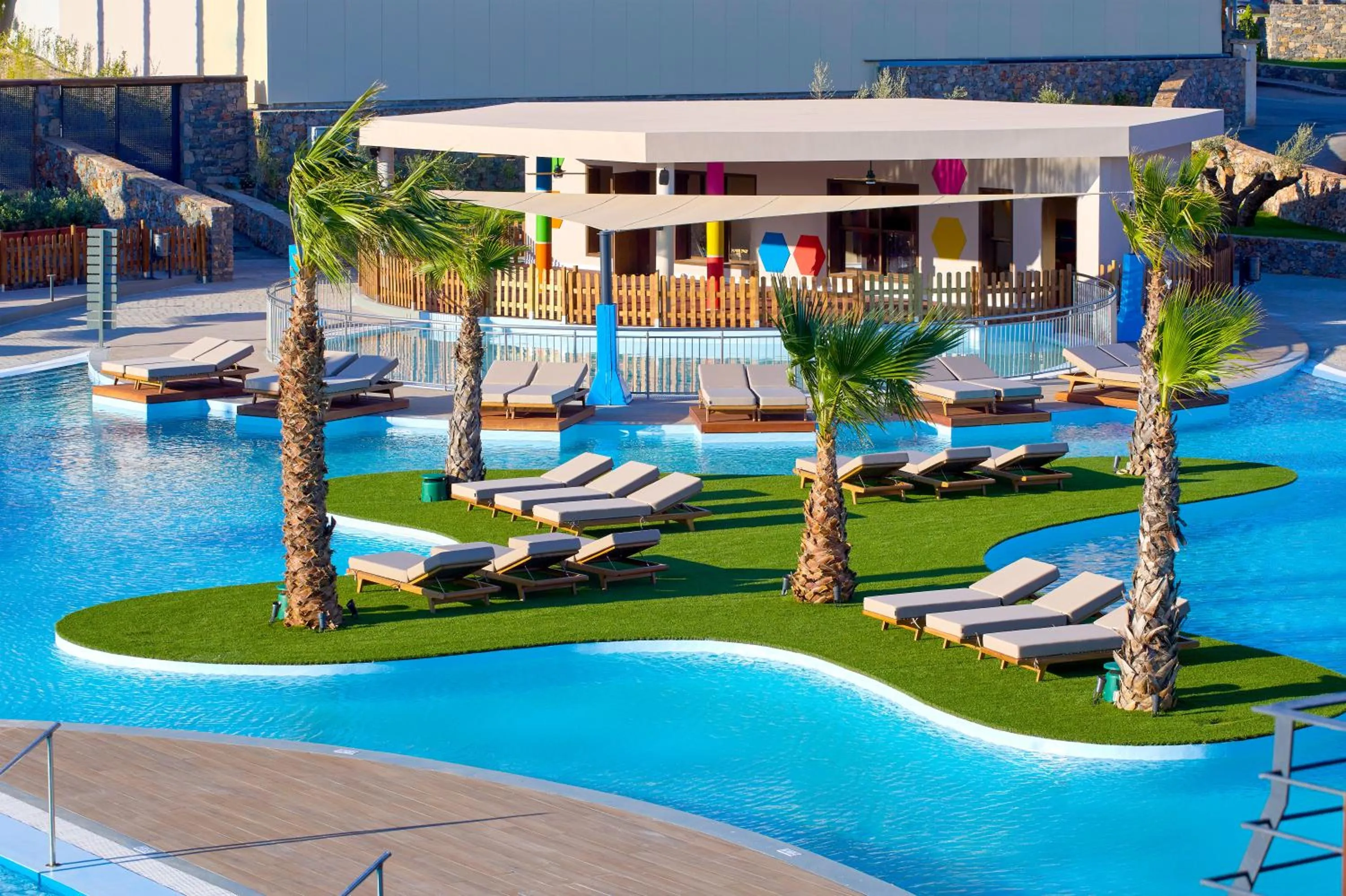 Aqua park in Wyndham Grand Crete Mirabello Bay