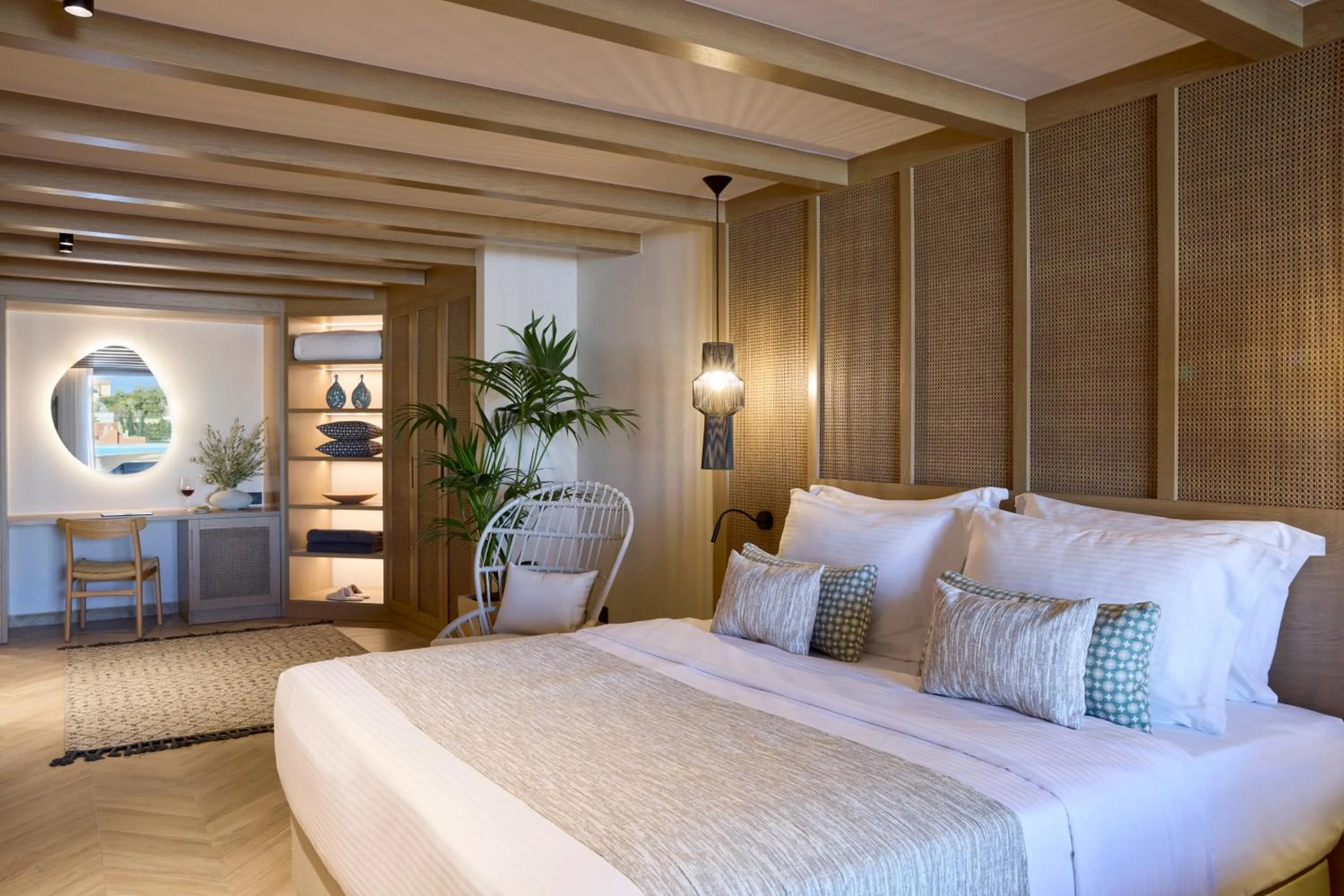 Bedroom, Bed in Zeus Eleva Mirabello Bay