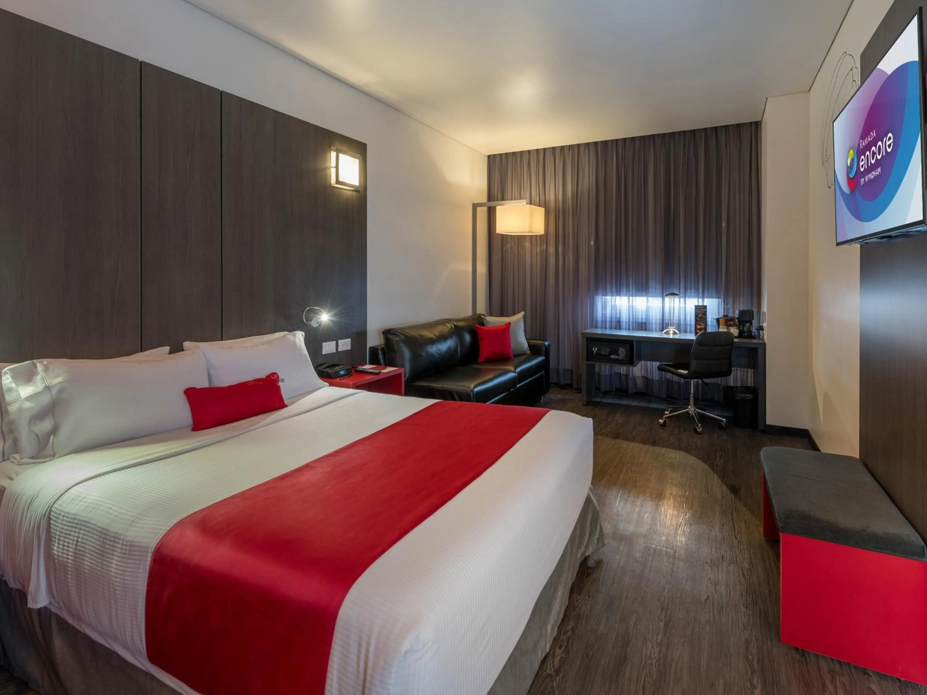 Bedroom, Bed in Ramada Encore by Wyndham Guadalajara Sur