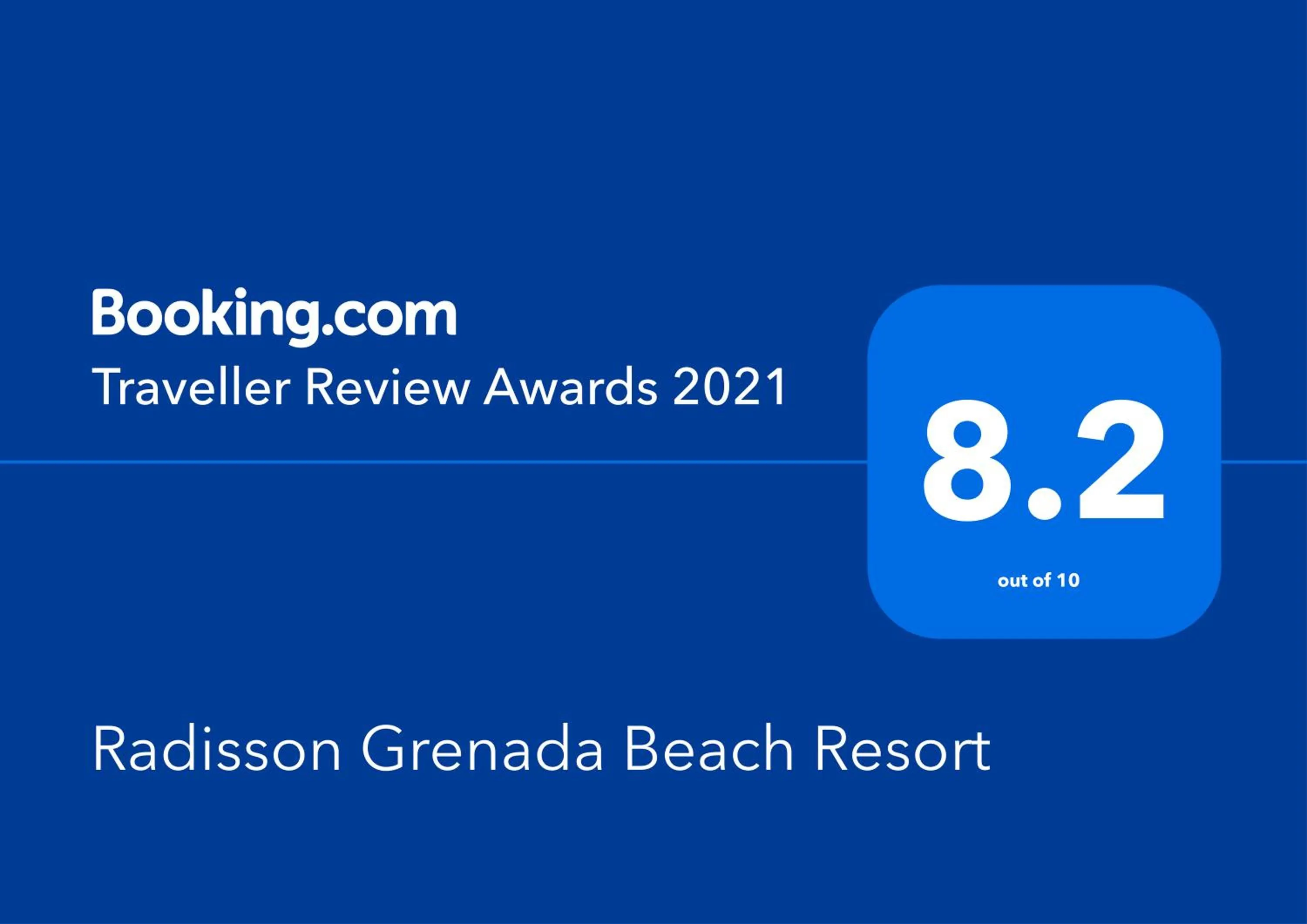 Certificate/Award in Radisson Grenada Beach Resort